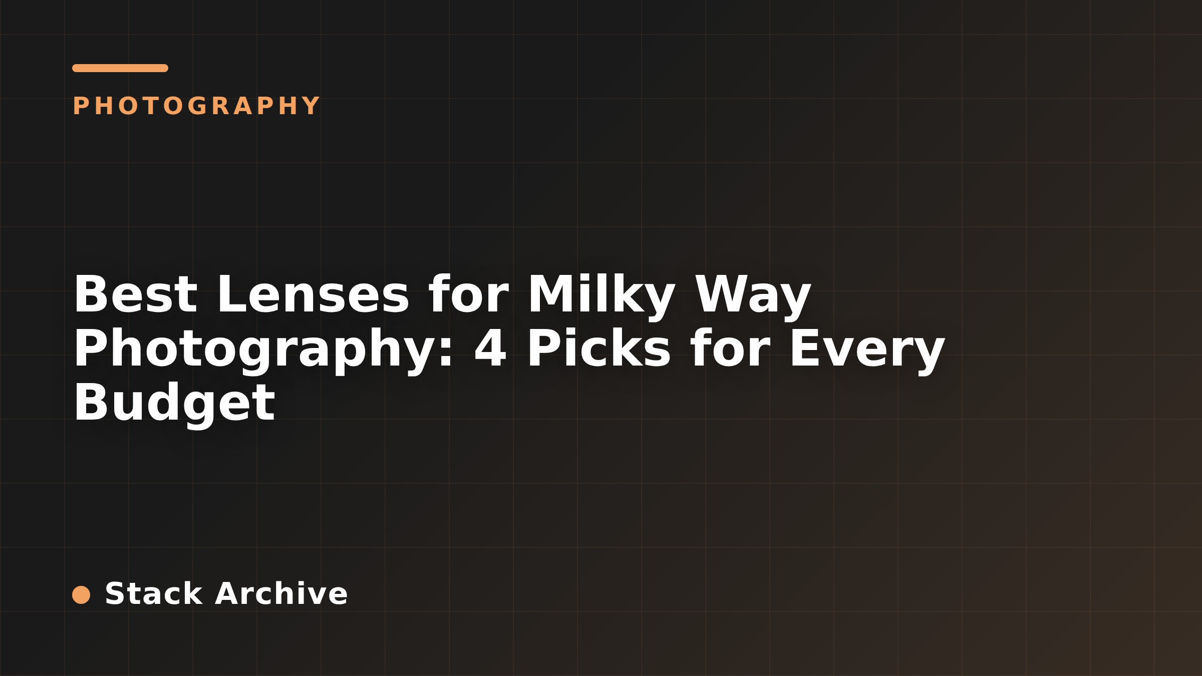 Best Lenses for Milky Way Photography: 4 Picks for Every Budget