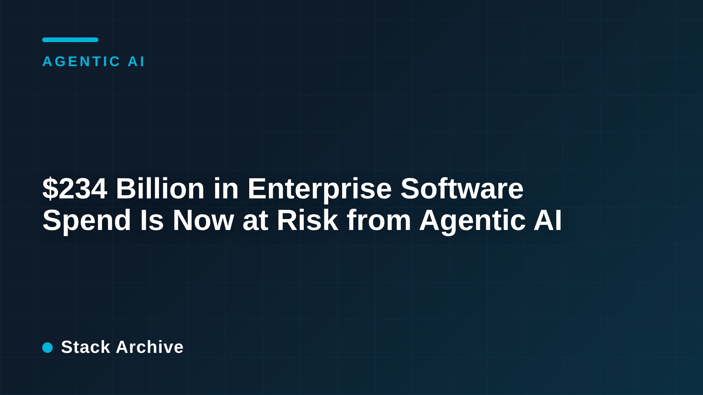 $234 Billion in Enterprise Software Spend Is Now at Risk from Agentic AI