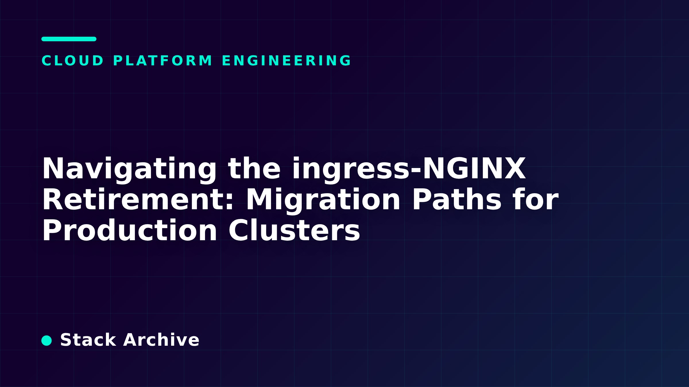 Navigating the ingress-NGINX Retirement: Migration Paths for Production Clusters