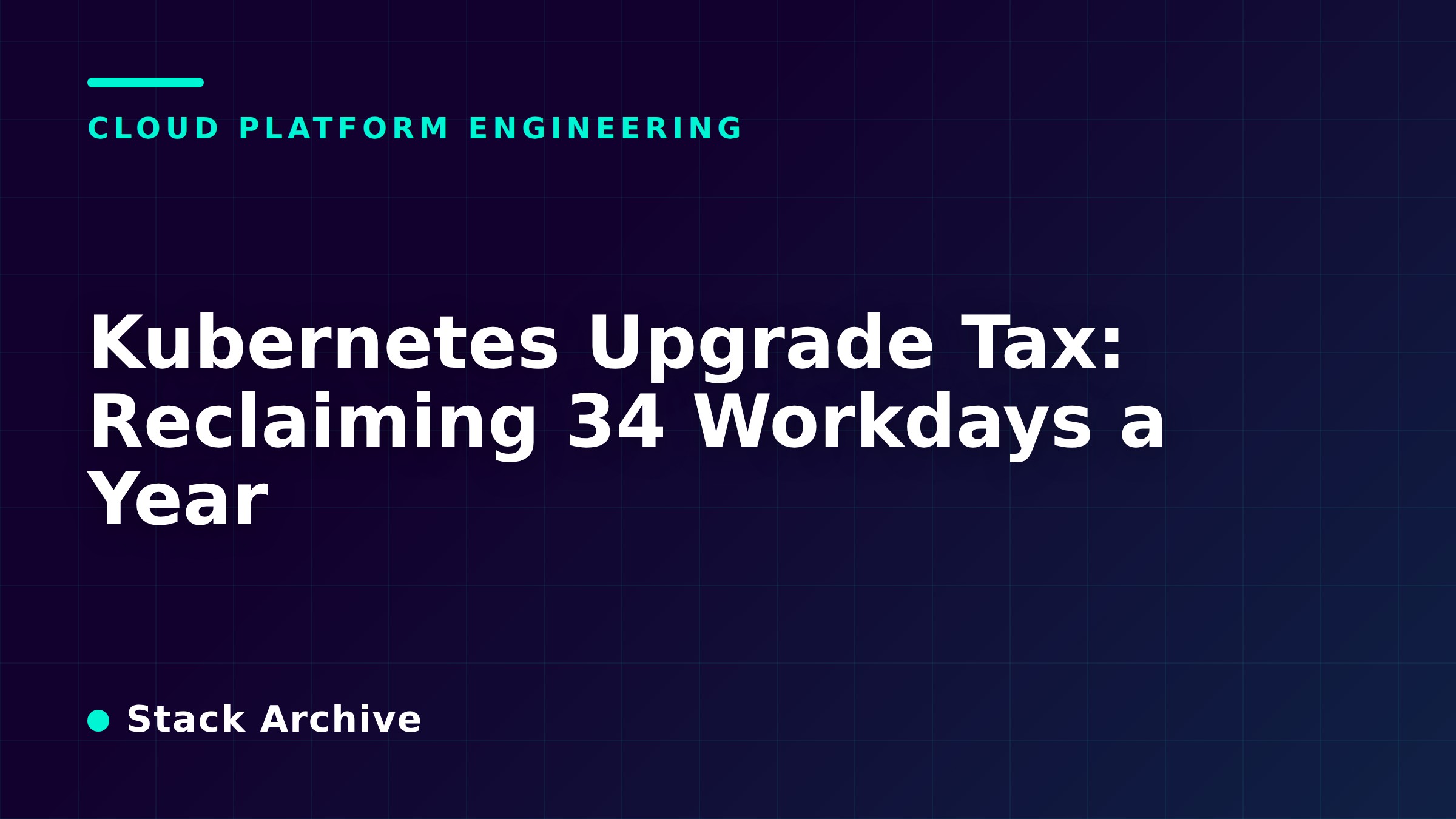 Kubernetes Upgrade Tax: Reclaiming 34 Workdays a Year