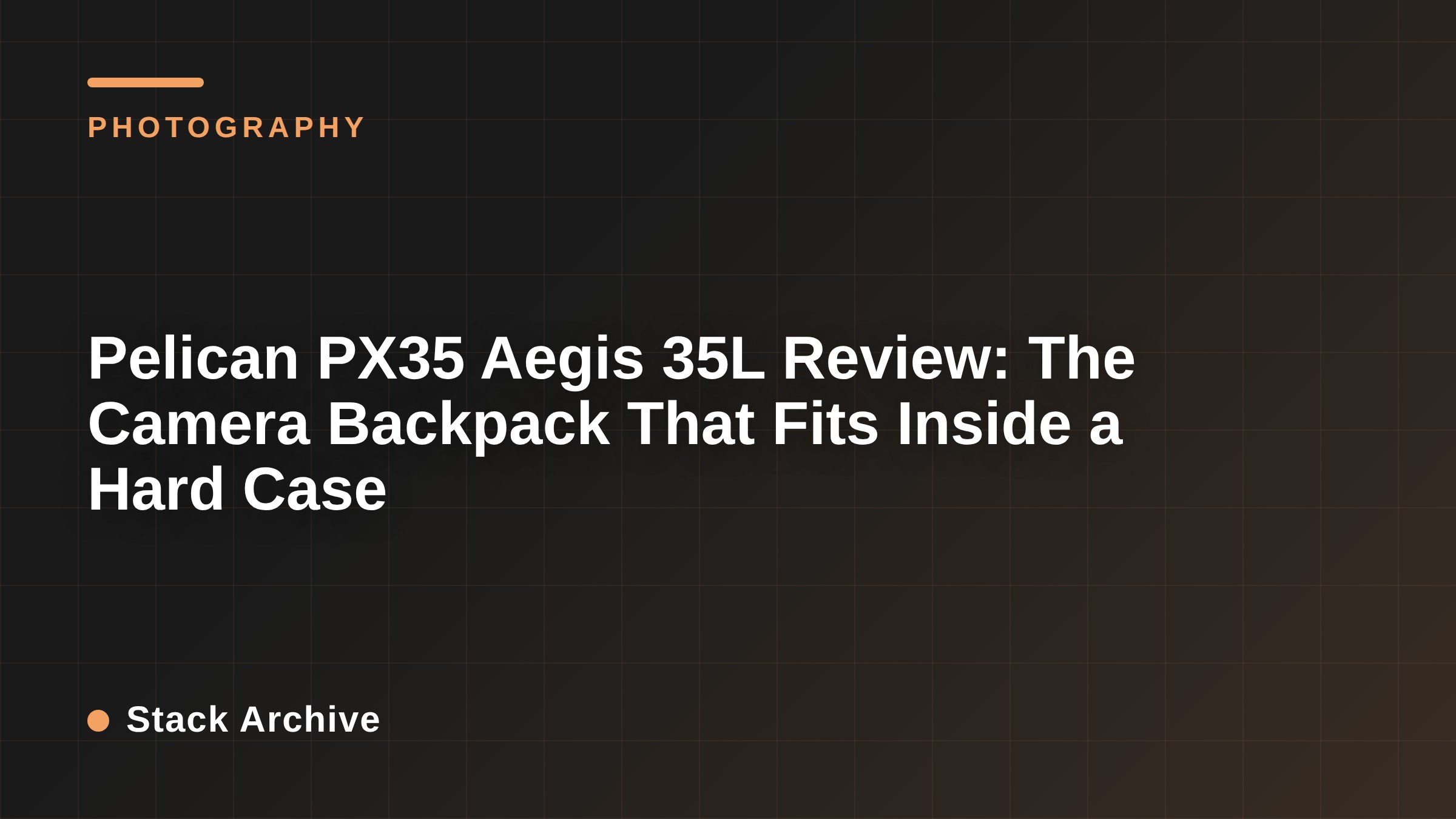 Pelican PX35 Aegis 35L Review: The Camera Backpack That Fits Inside a Hard Case