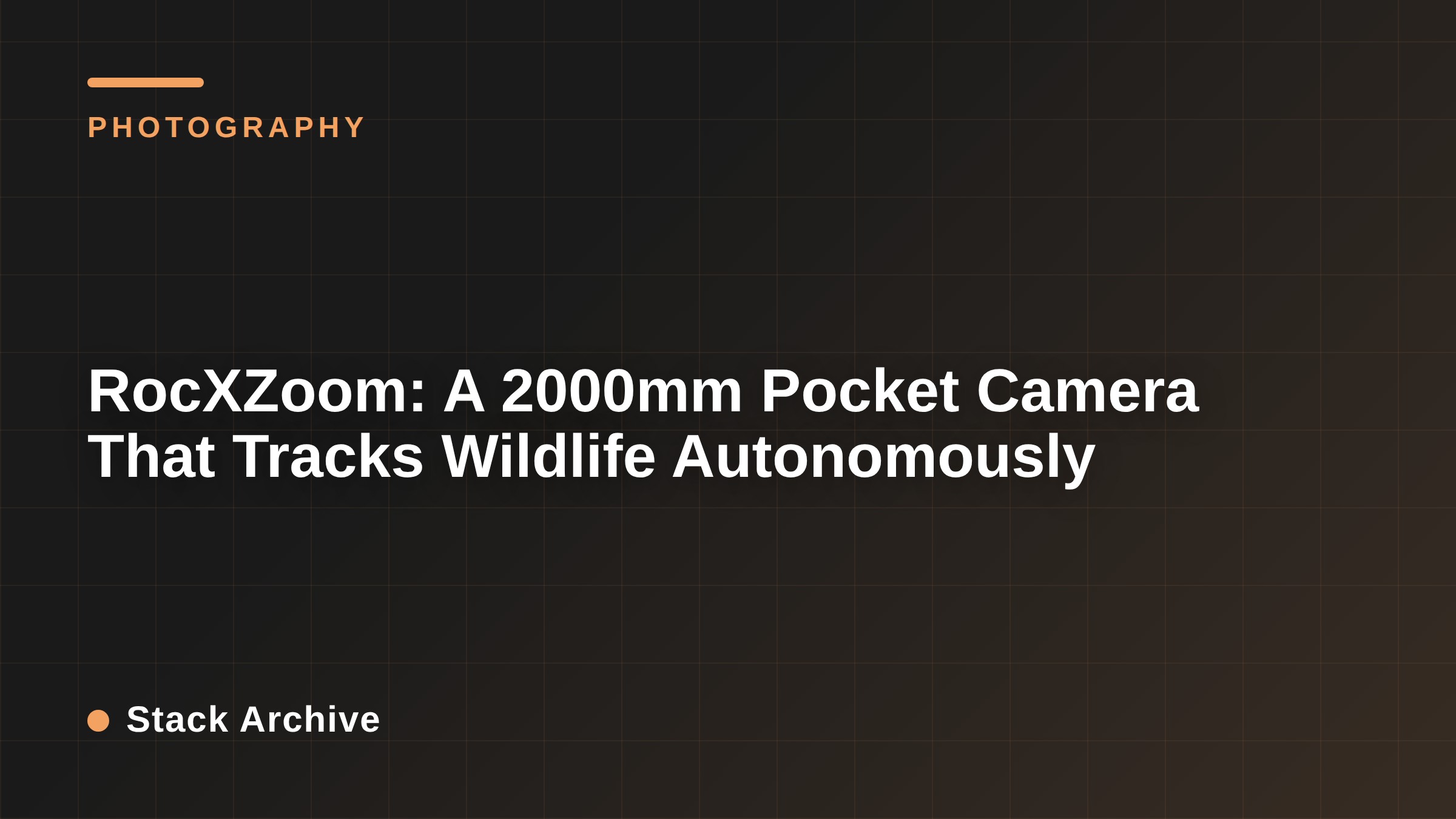 RocXZoom: A 2000mm Pocket Camera That Tracks Wildlife Autonomously