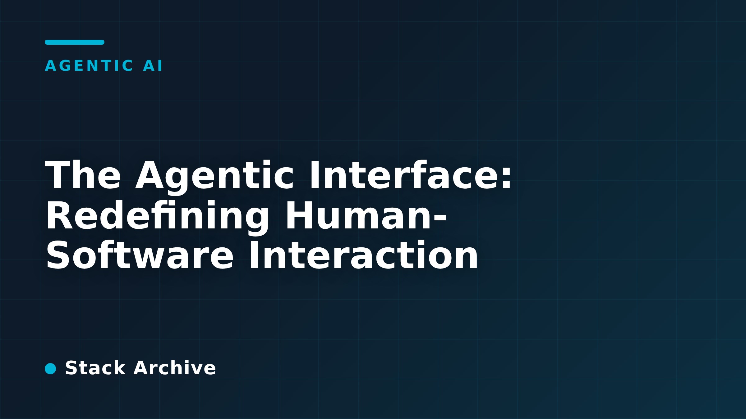 The Agentic Interface: Redefining Human-Software Interaction
