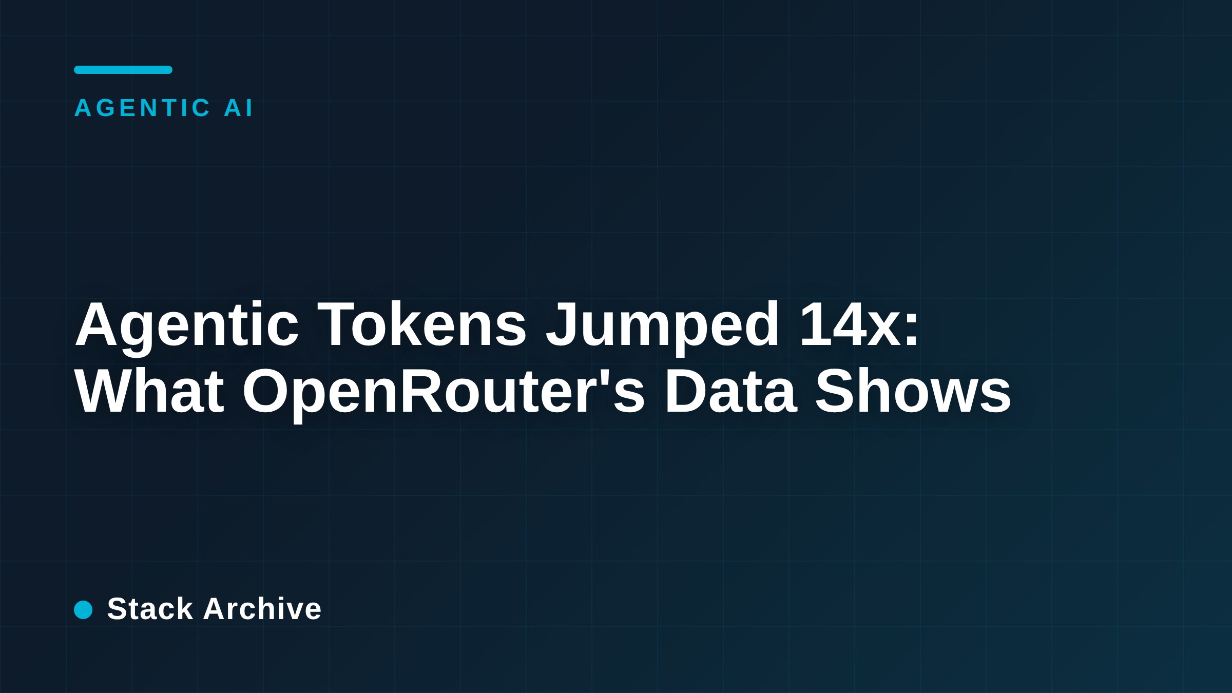Agentic Tokens Jumped 14x: What OpenRouter's Data Shows