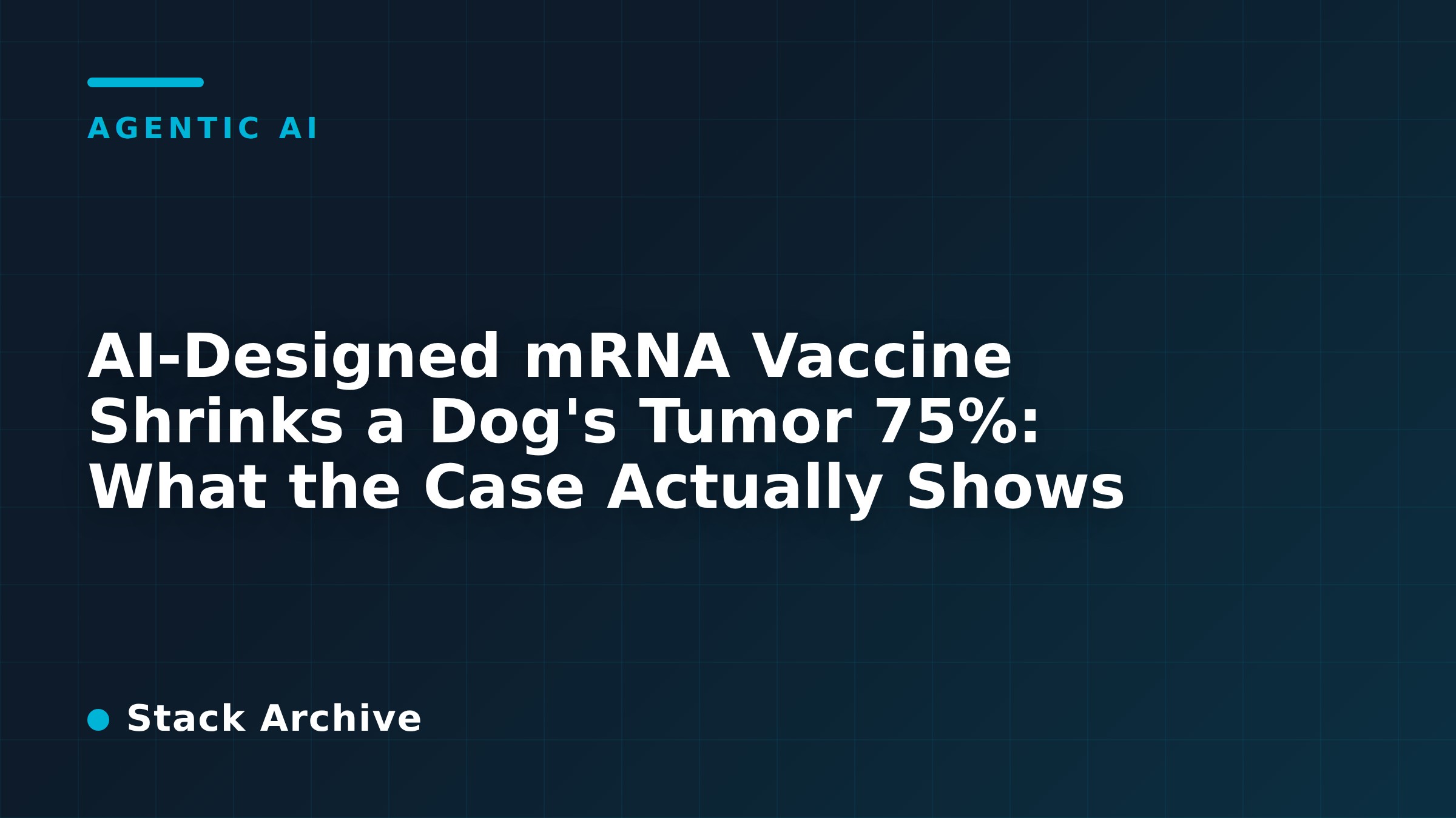 AI-Designed mRNA Vaccine Shrinks a Dog's Tumor 75%: What the Case Actually Shows