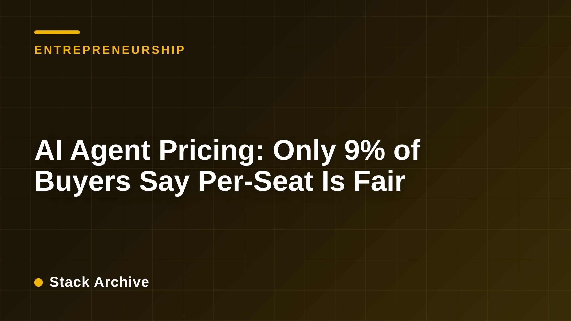 AI Agent Pricing: Only 9% of Buyers Say Per-Seat Is Fair