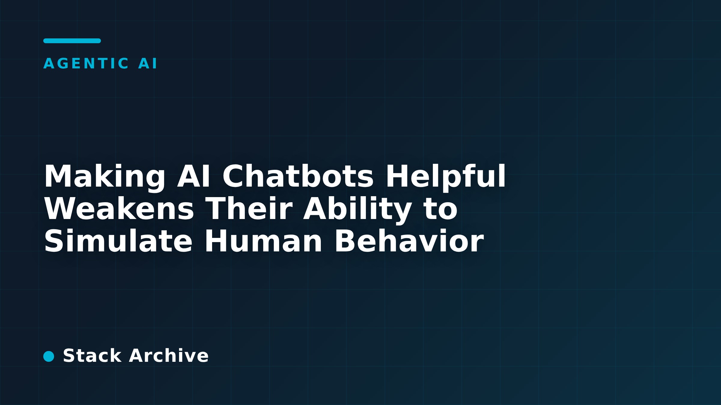 Making AI Chatbots Helpful Weakens Their Ability to Simulate Human Behavior