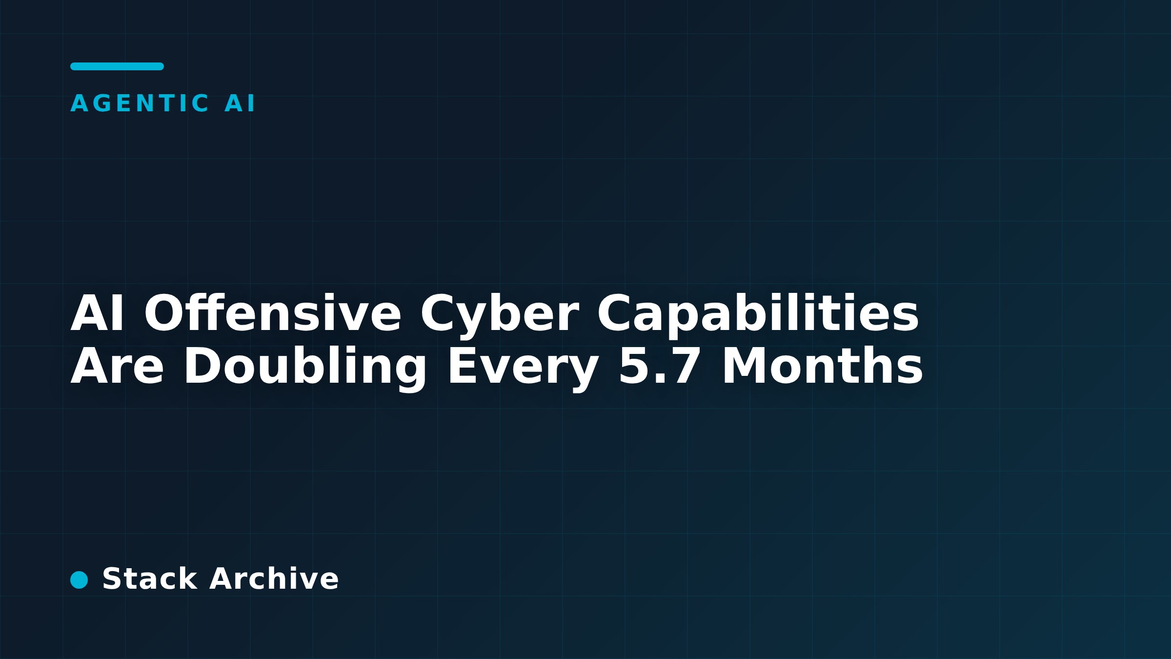 AI Offensive Cyber Capabilities Are Doubling Every 5.7 Months