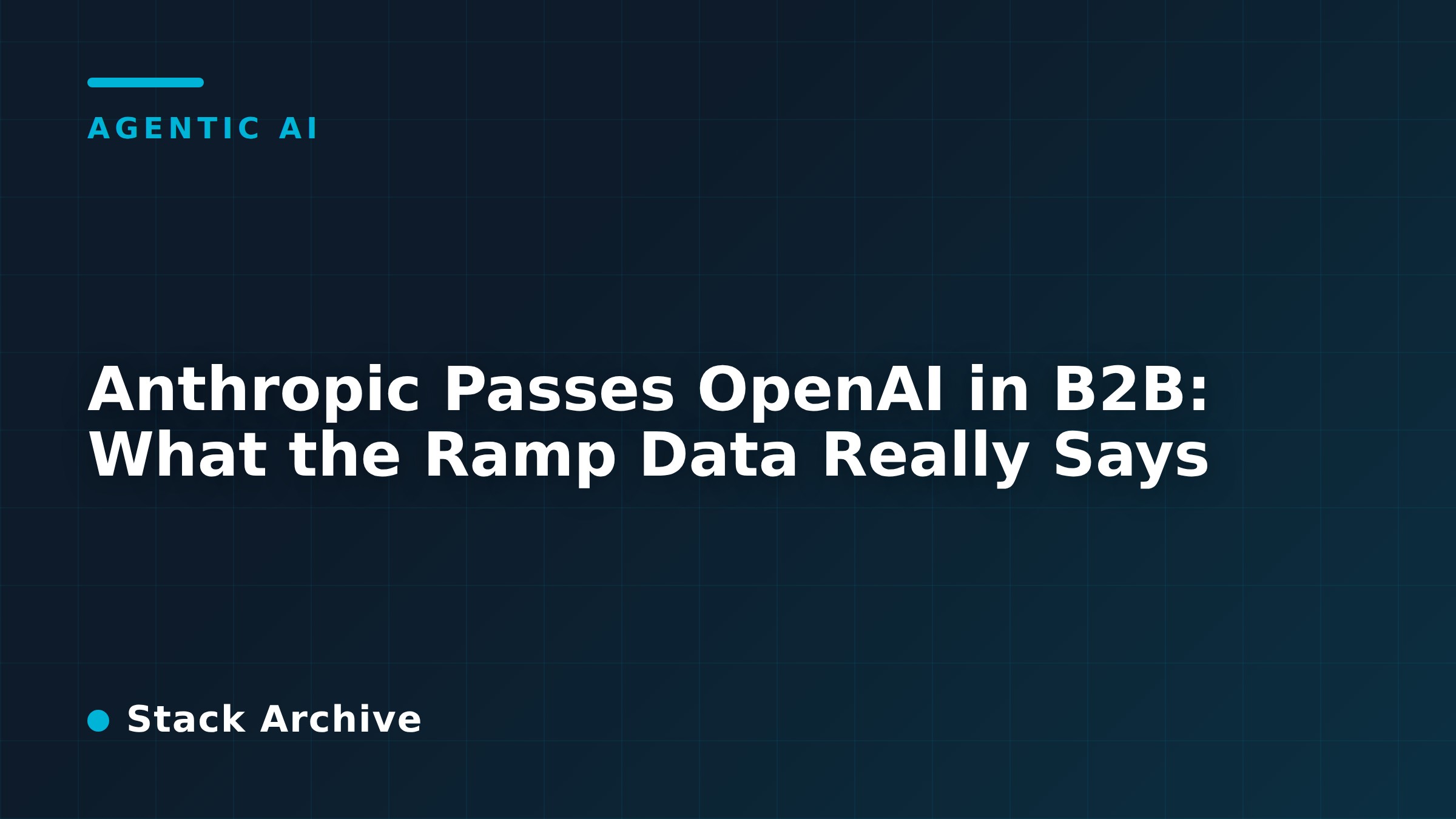 Anthropic Passes OpenAI in B2B: What the Ramp Data Really Says