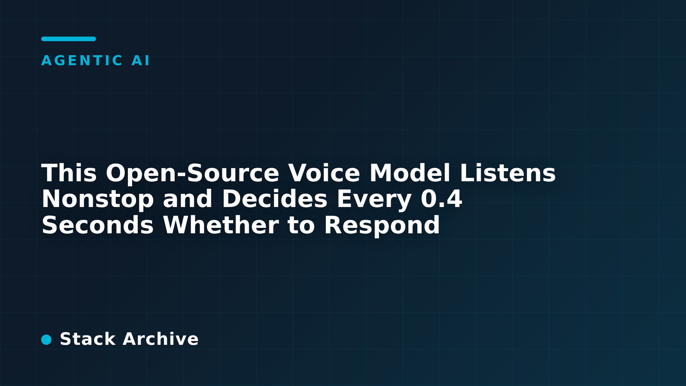 This Open-Source Voice Model Listens Nonstop and Decides Every 0.4 Seconds Whether to Respond