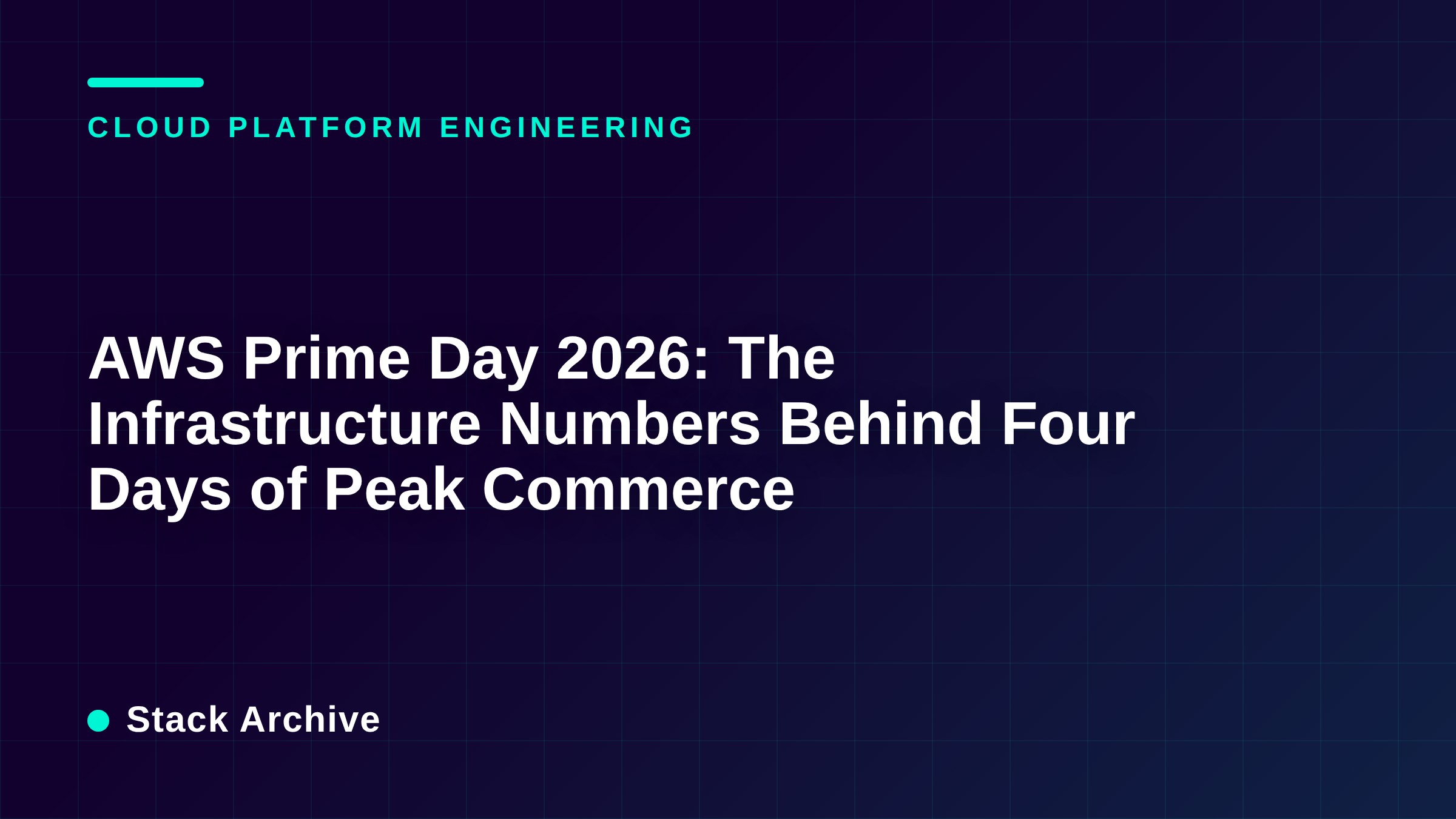 AWS Prime Day 2026: The Infrastructure Numbers Behind Four Days of Peak Commerce