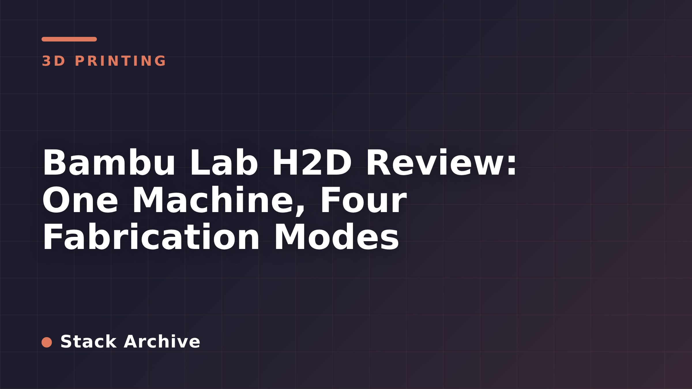 Bambu Lab H2D Review: One Machine, Four Fabrication Modes