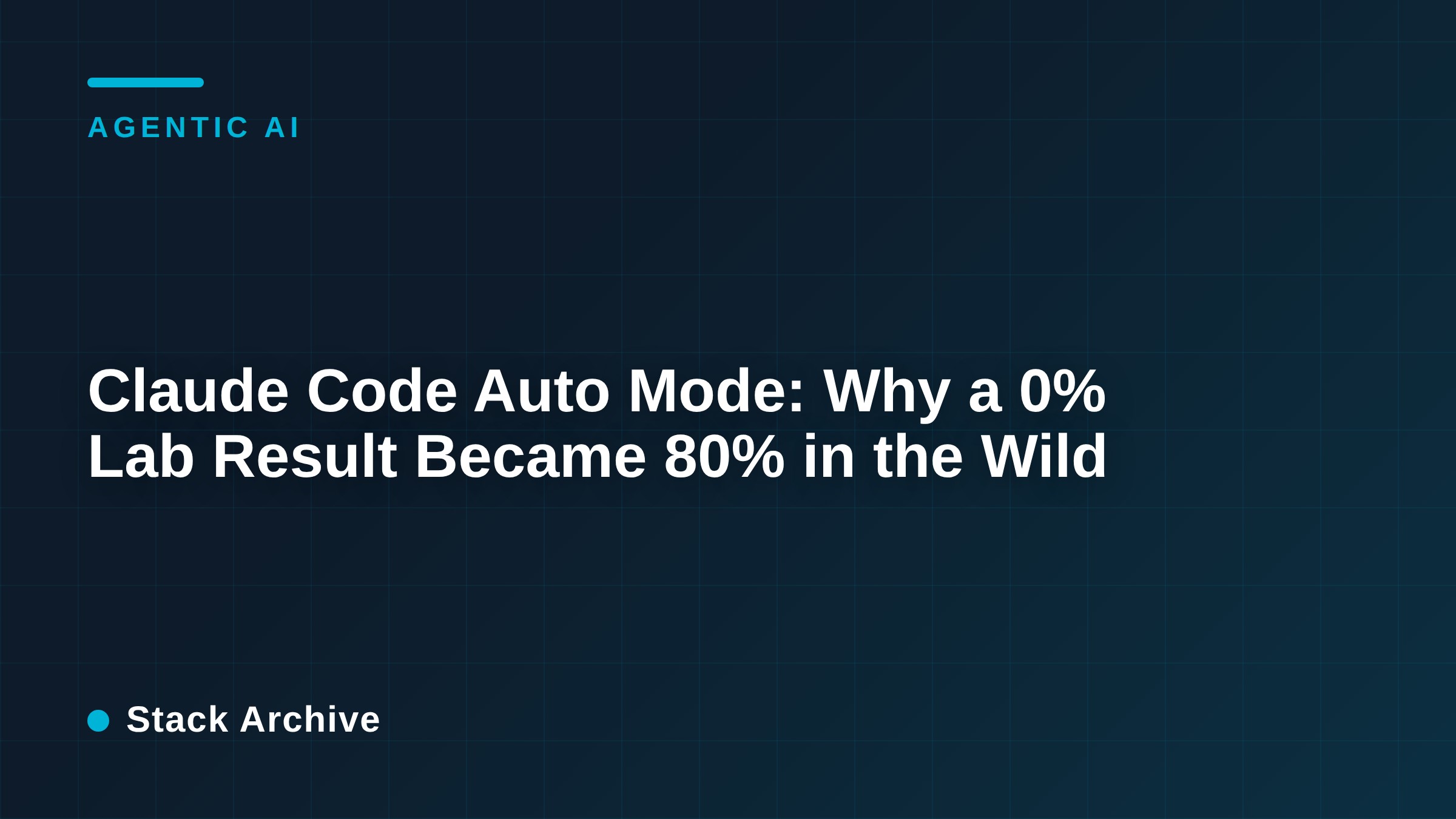 Claude Code Auto Mode: Why a 0% Lab Result Became 80% in the Wild