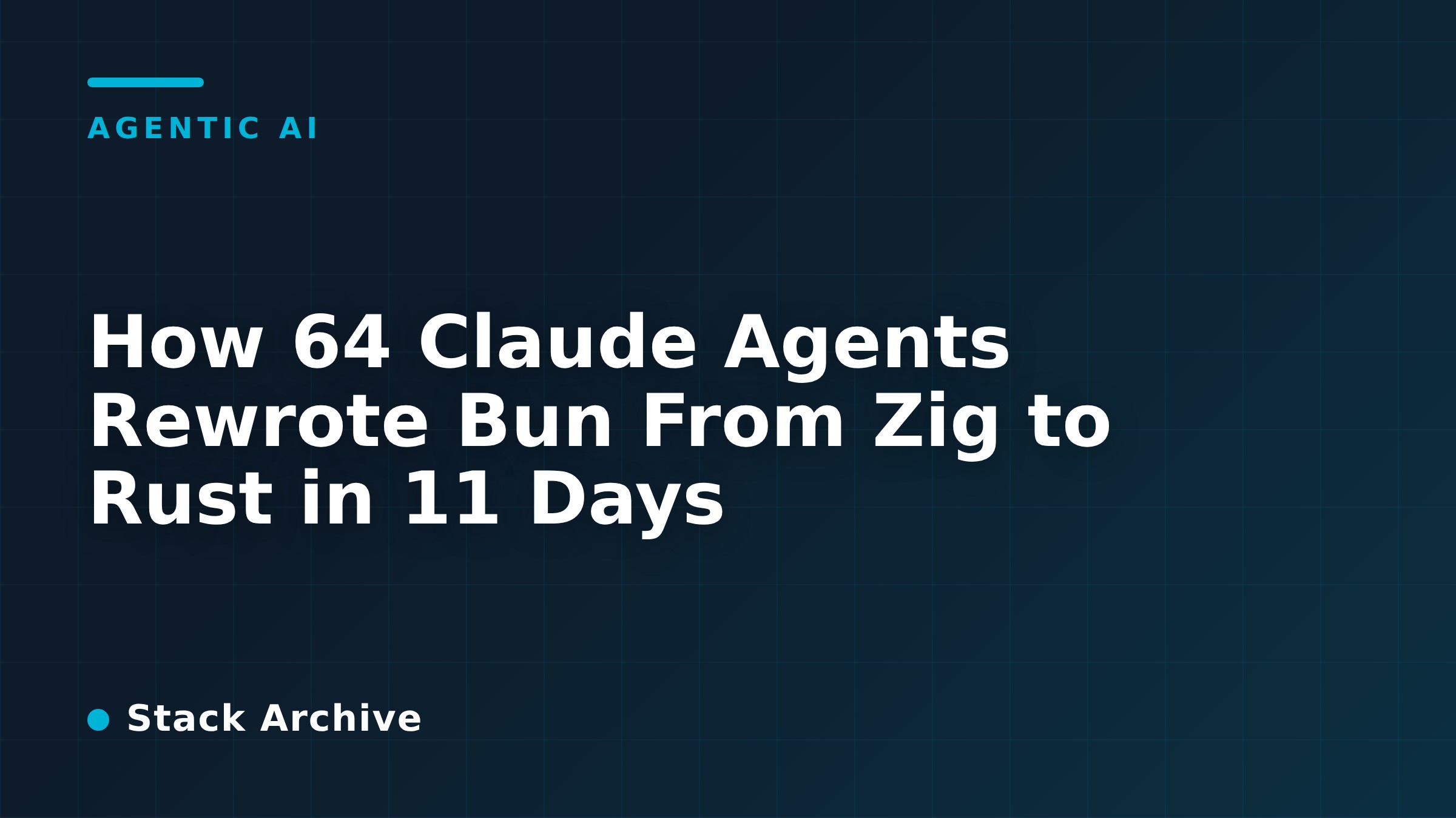 How 64 Claude Agents Rewrote Bun From Zig to Rust in 11 Days