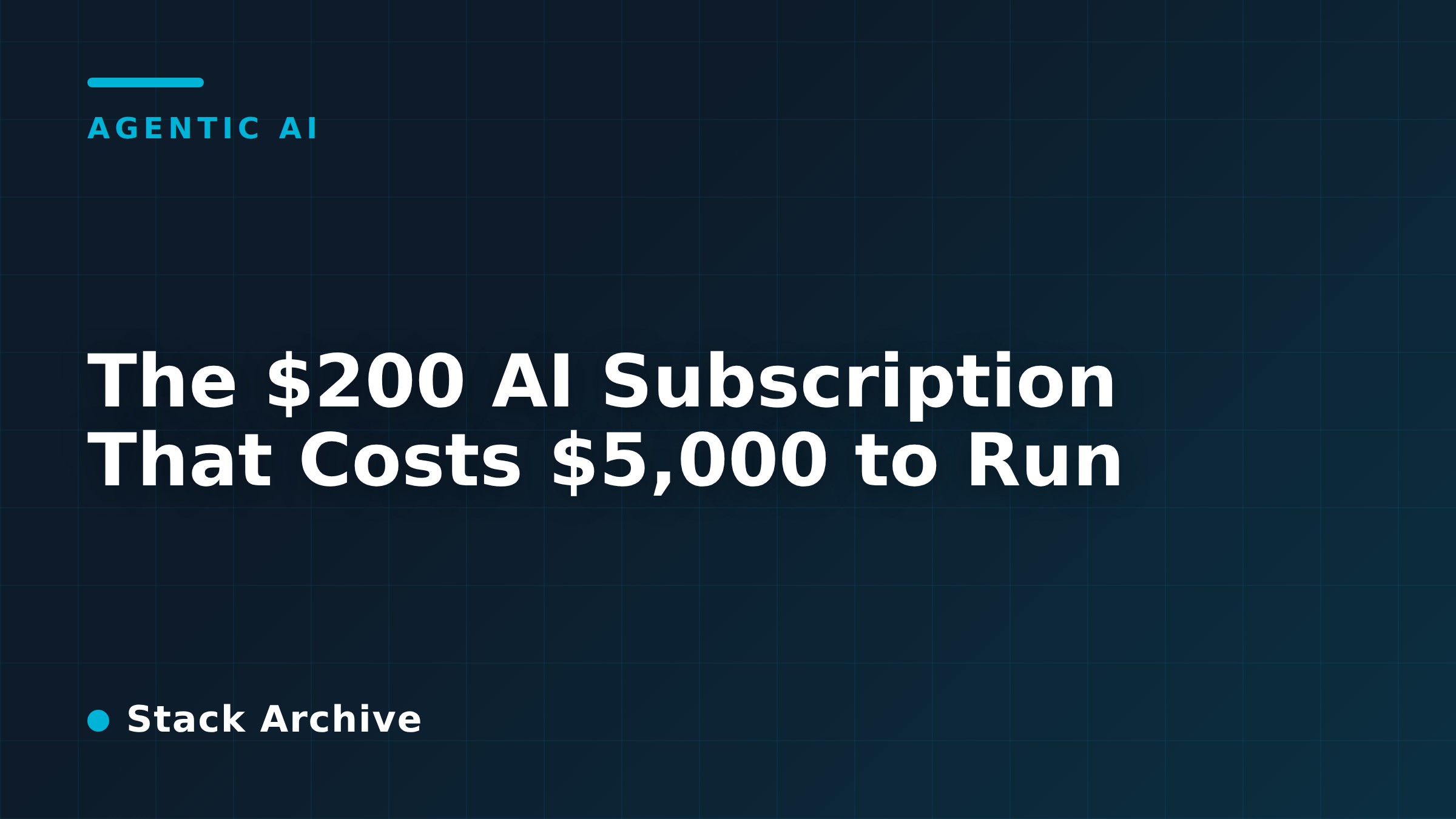 The $200 AI Subscription That Costs $5,000 to Run
