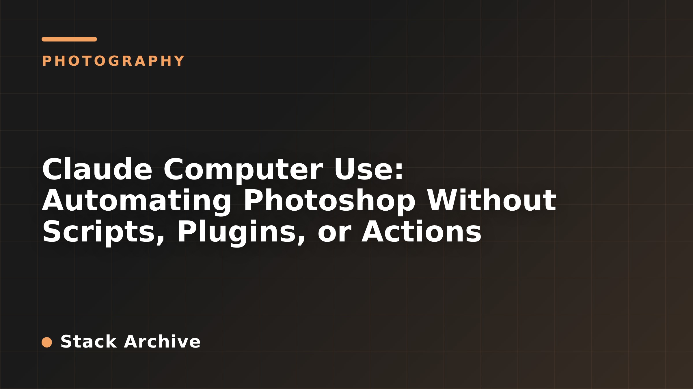Claude Computer Use: Automating Photoshop Without Scripts, Plugins, or Actions