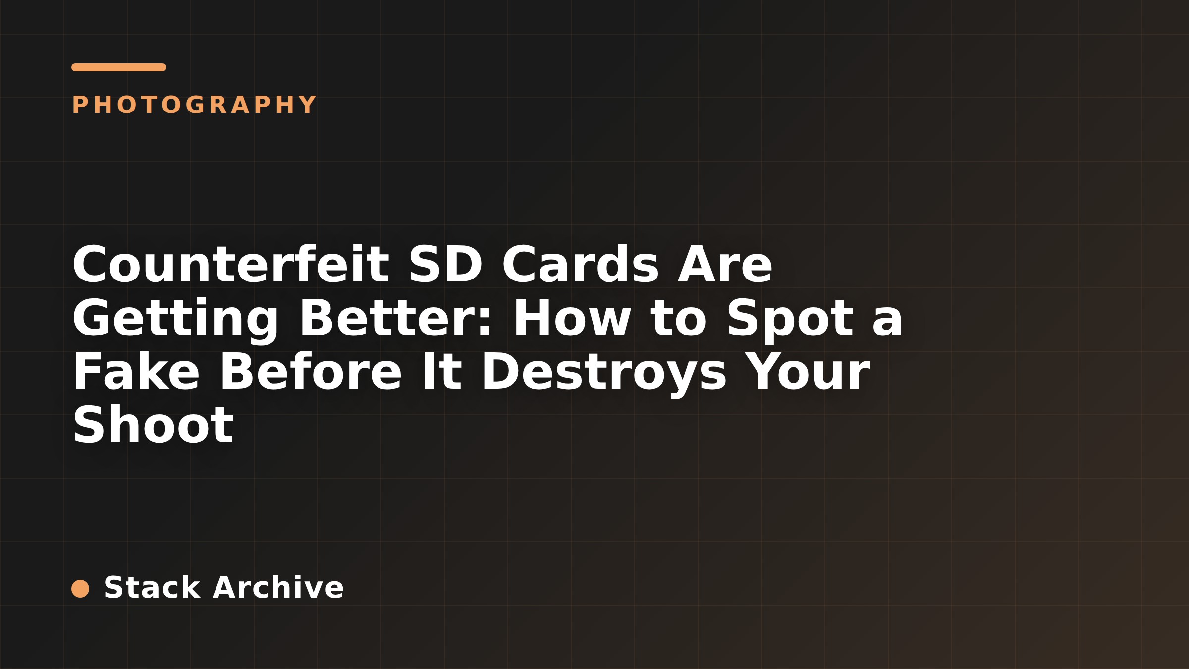 Counterfeit SD Cards Are Getting Better: How to Spot a Fake Before It Destroys Your Shoot