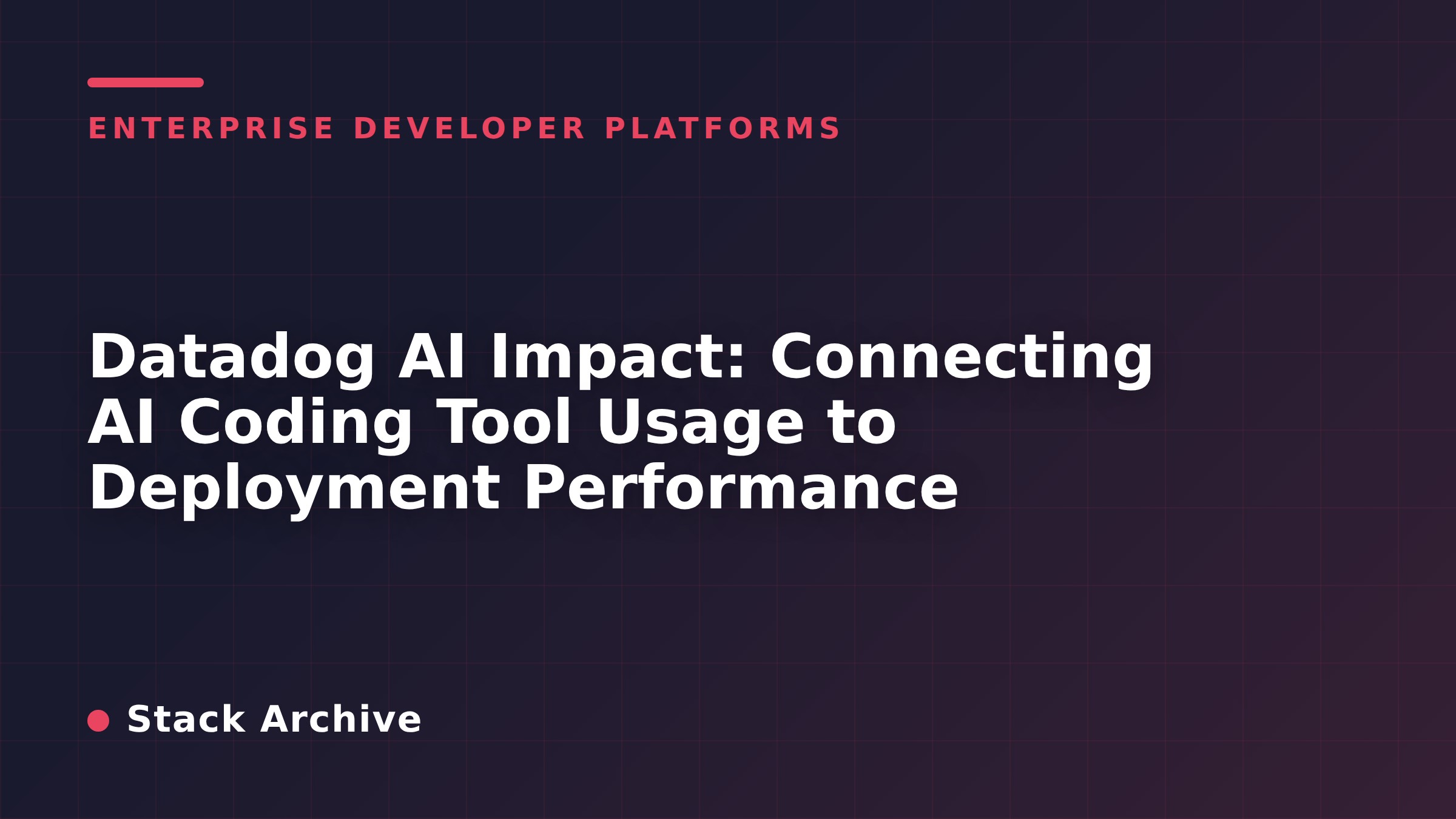 Datadog AI Impact: Connecting AI Coding Tool Usage to Deployment Performance