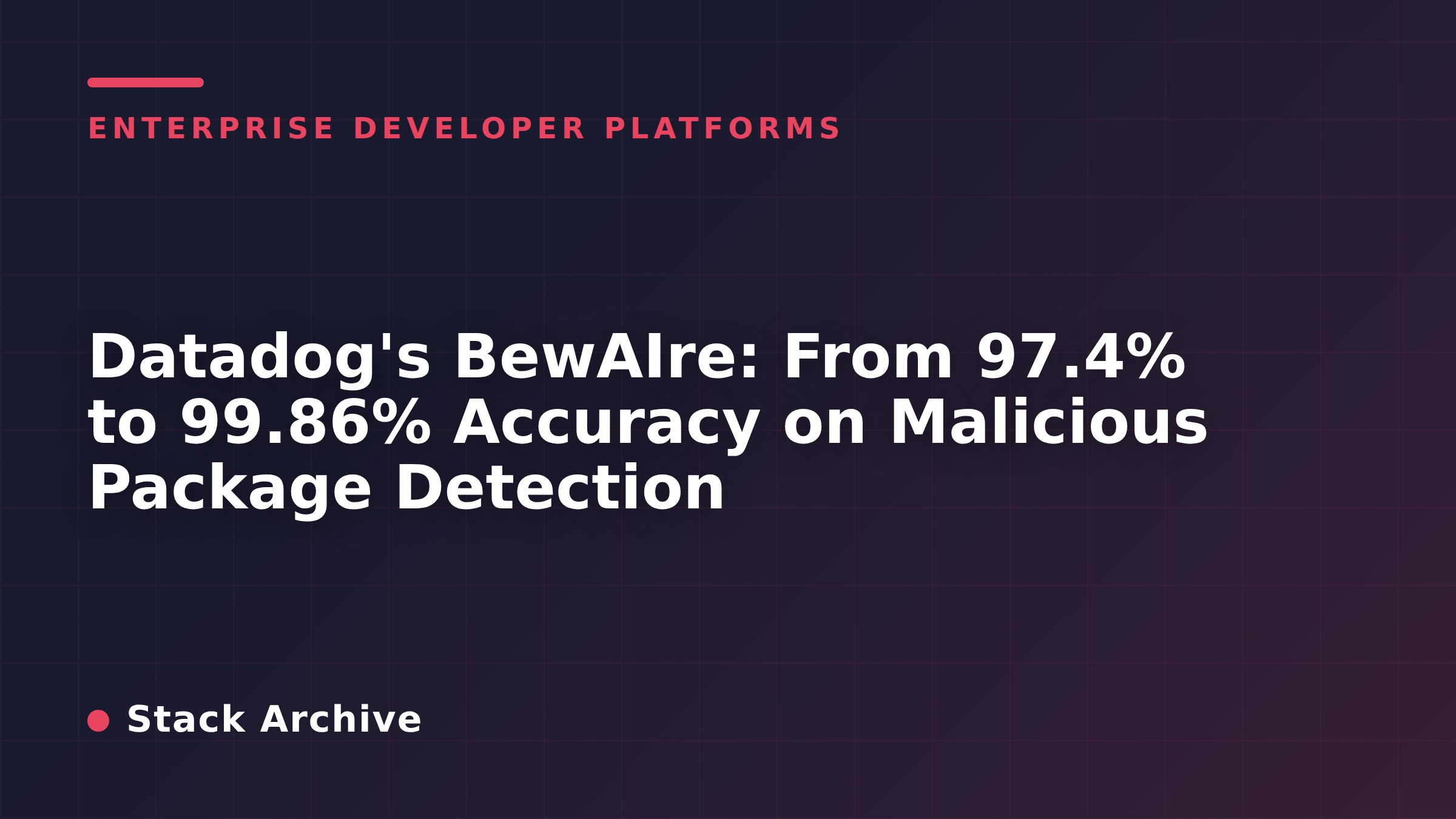 Datadog's BewAIre: From 97.4% to 99.86% Accuracy on Malicious Package Detection