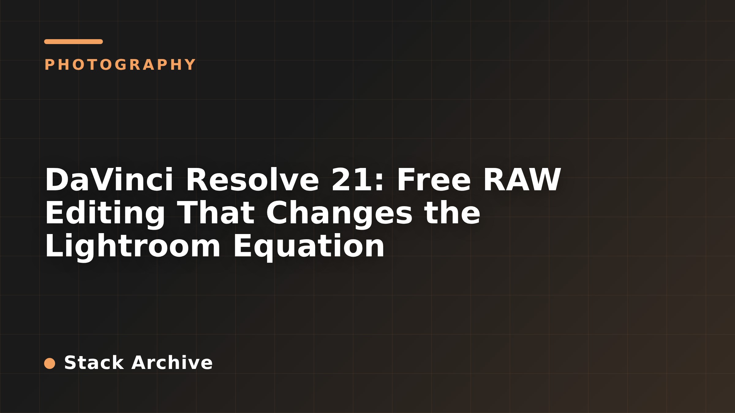 DaVinci Resolve 21: Free RAW Editing That Changes the Lightroom Equation