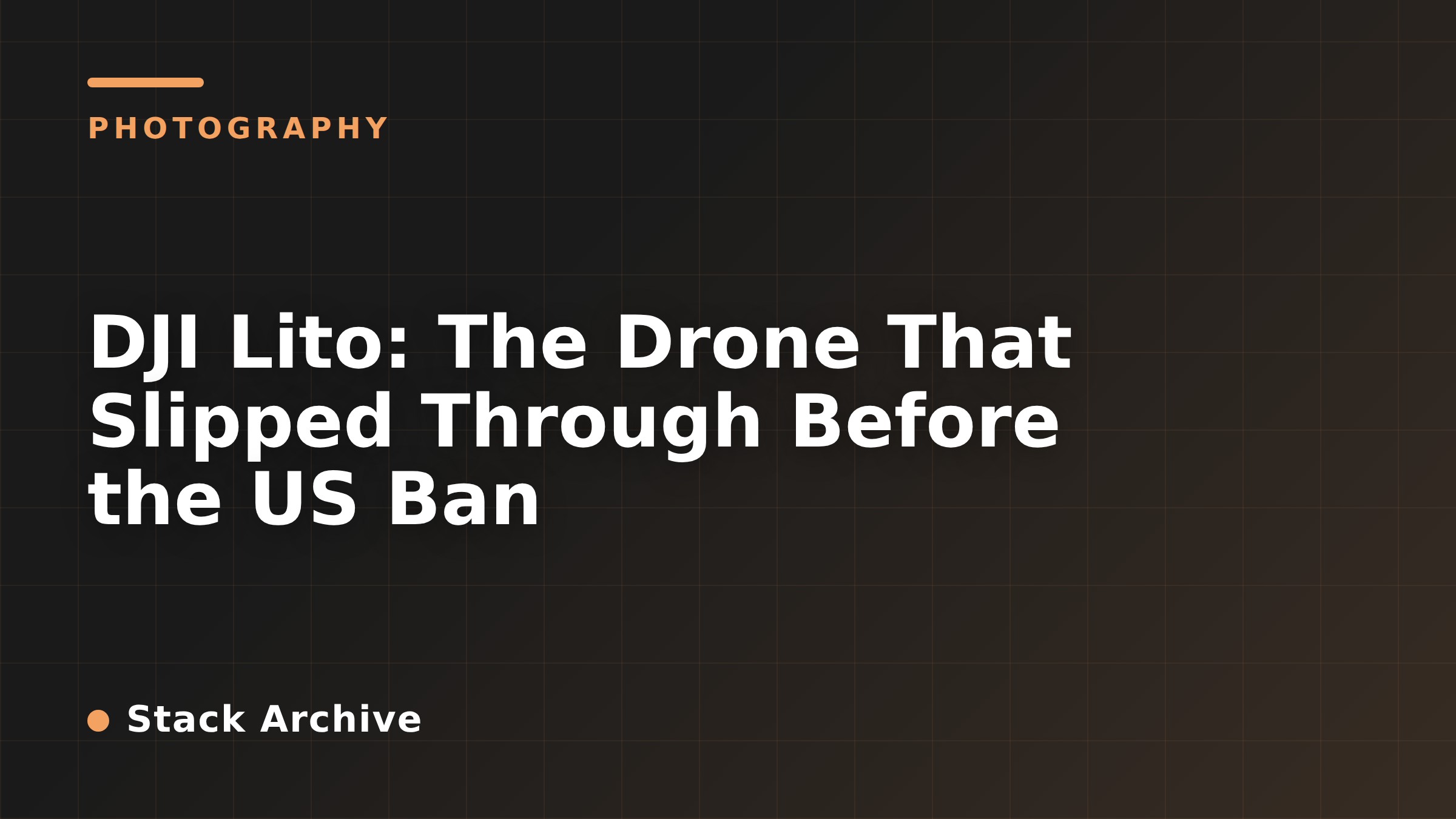 DJI Lito: The Drone That Slipped Through Before the US Ban