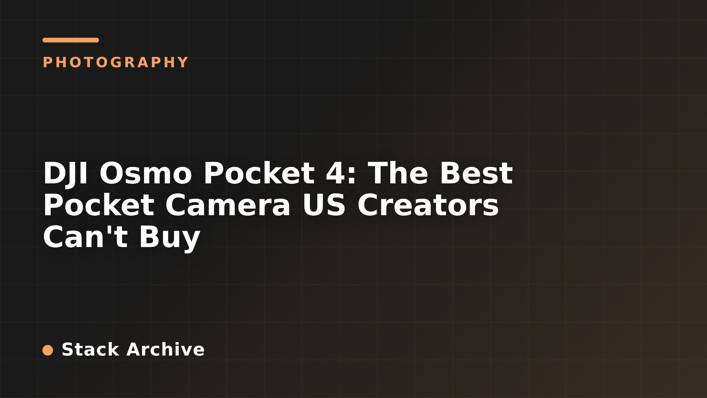 DJI Osmo Pocket 4: The Best Pocket Camera US Creators Can't Buy