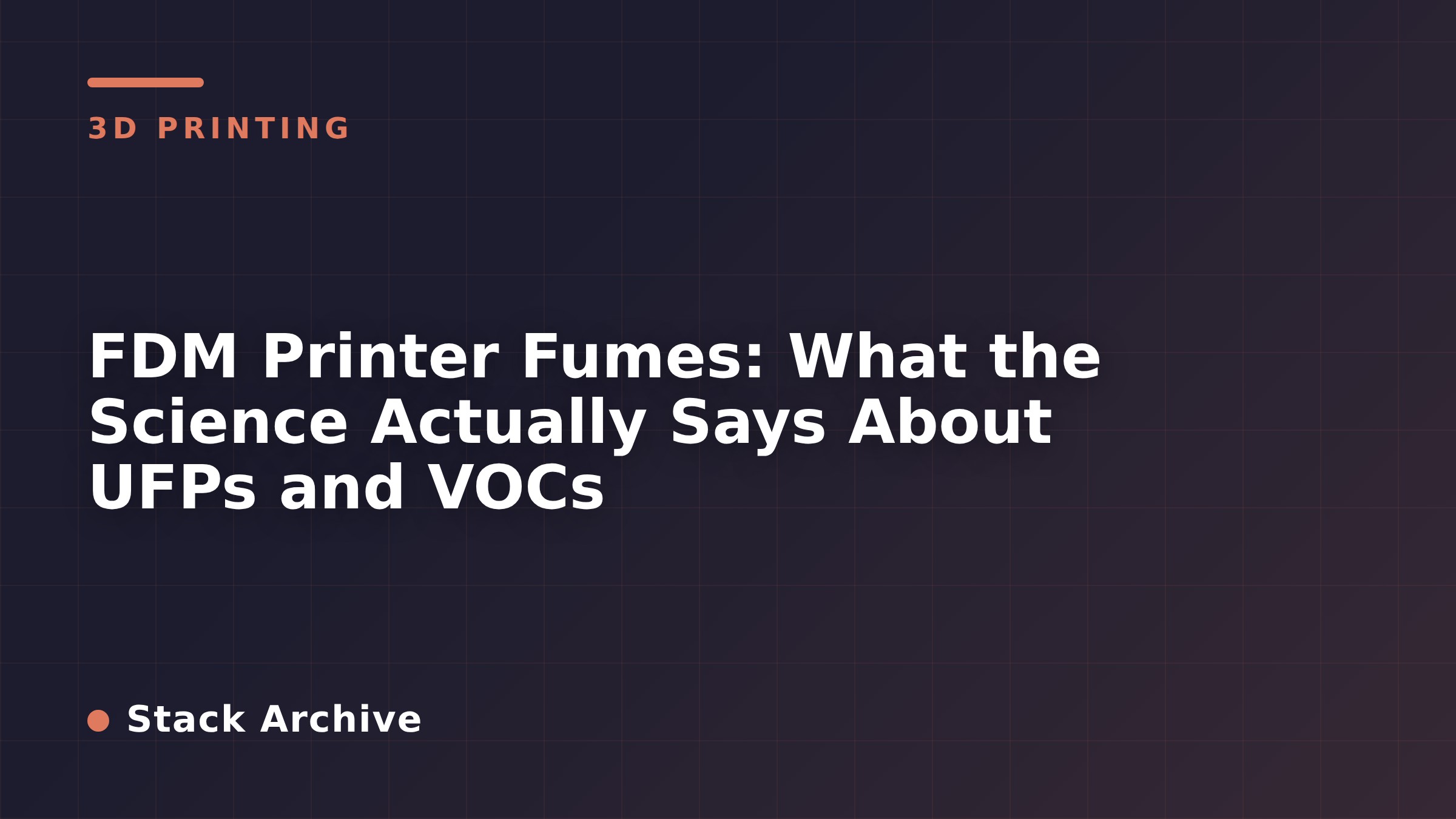 FDM Printer Fumes: What the Science Actually Says About UFPs and VOCs