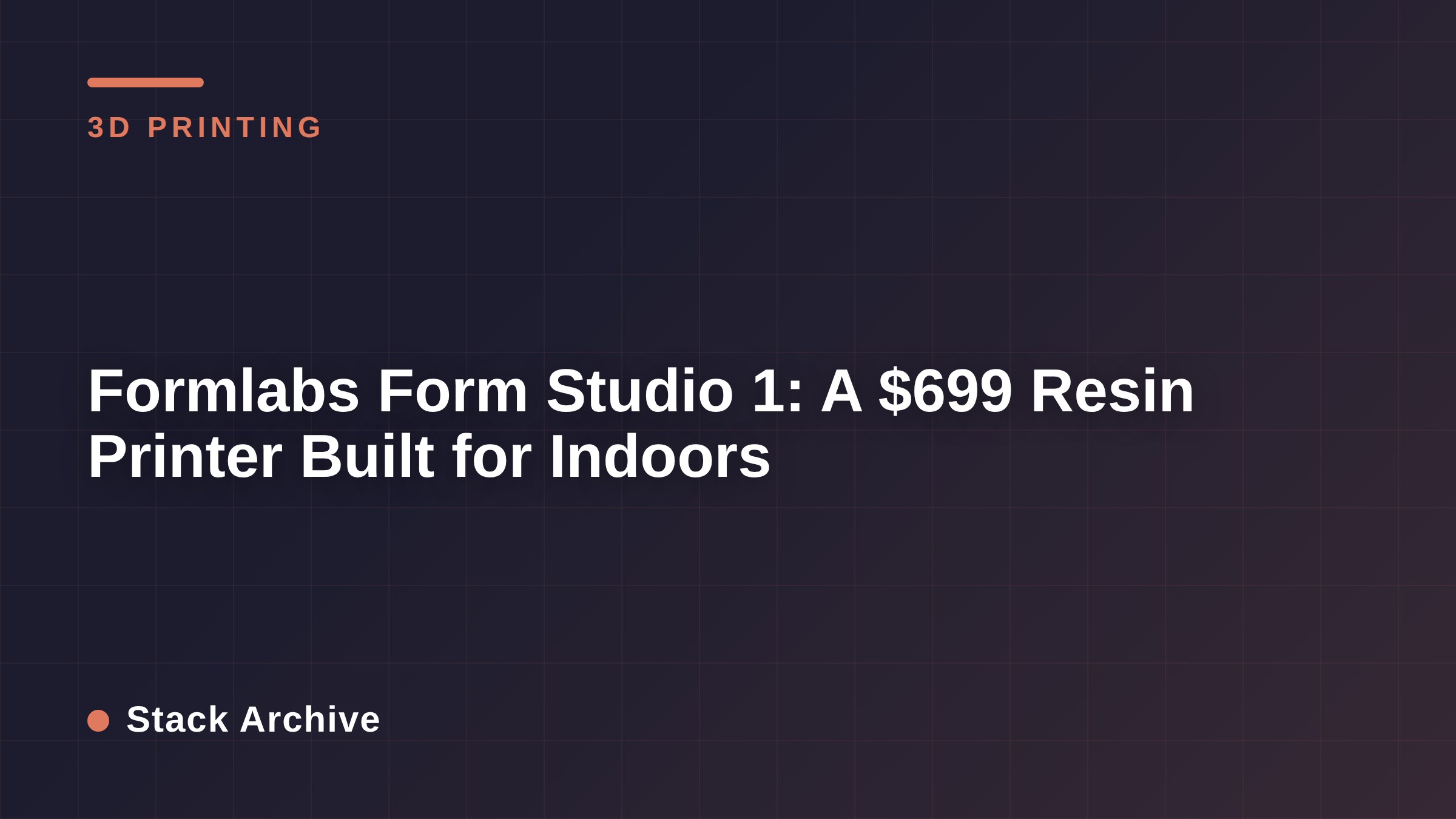 Formlabs Form Studio 1: A $699 Resin Printer Built for Indoors