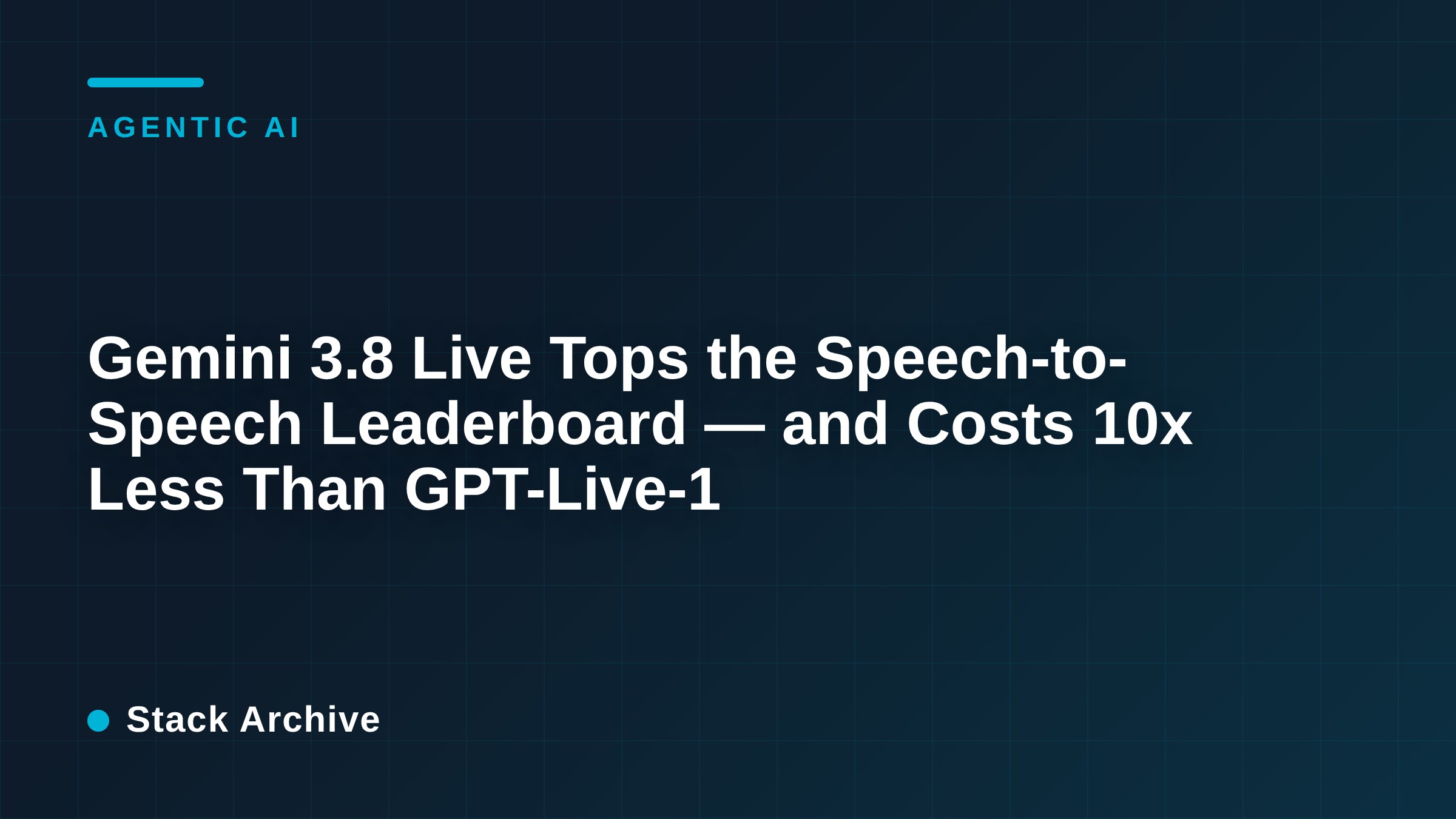 Gemini 3.8 Live Tops the Speech-to-Speech Leaderboard — and Costs 10x Less Than GPT-Live-1