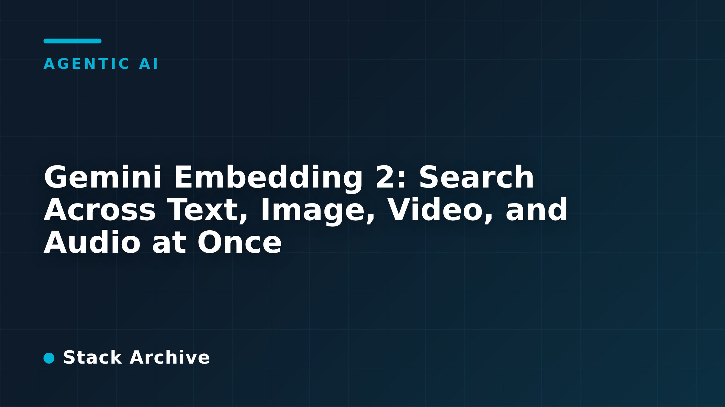 Gemini Embedding 2: Search Across Text, Image, Video, and Audio at Once