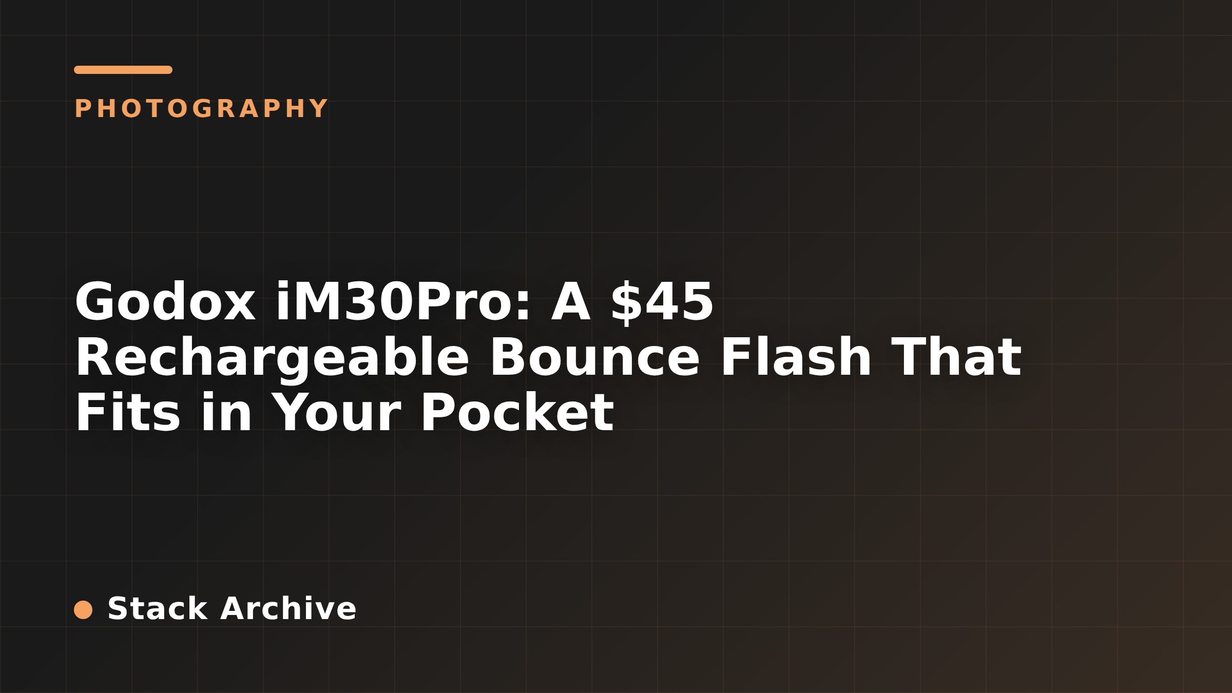 Godox iM30Pro: A $45 Rechargeable Bounce Flash That Fits in Your Pocket