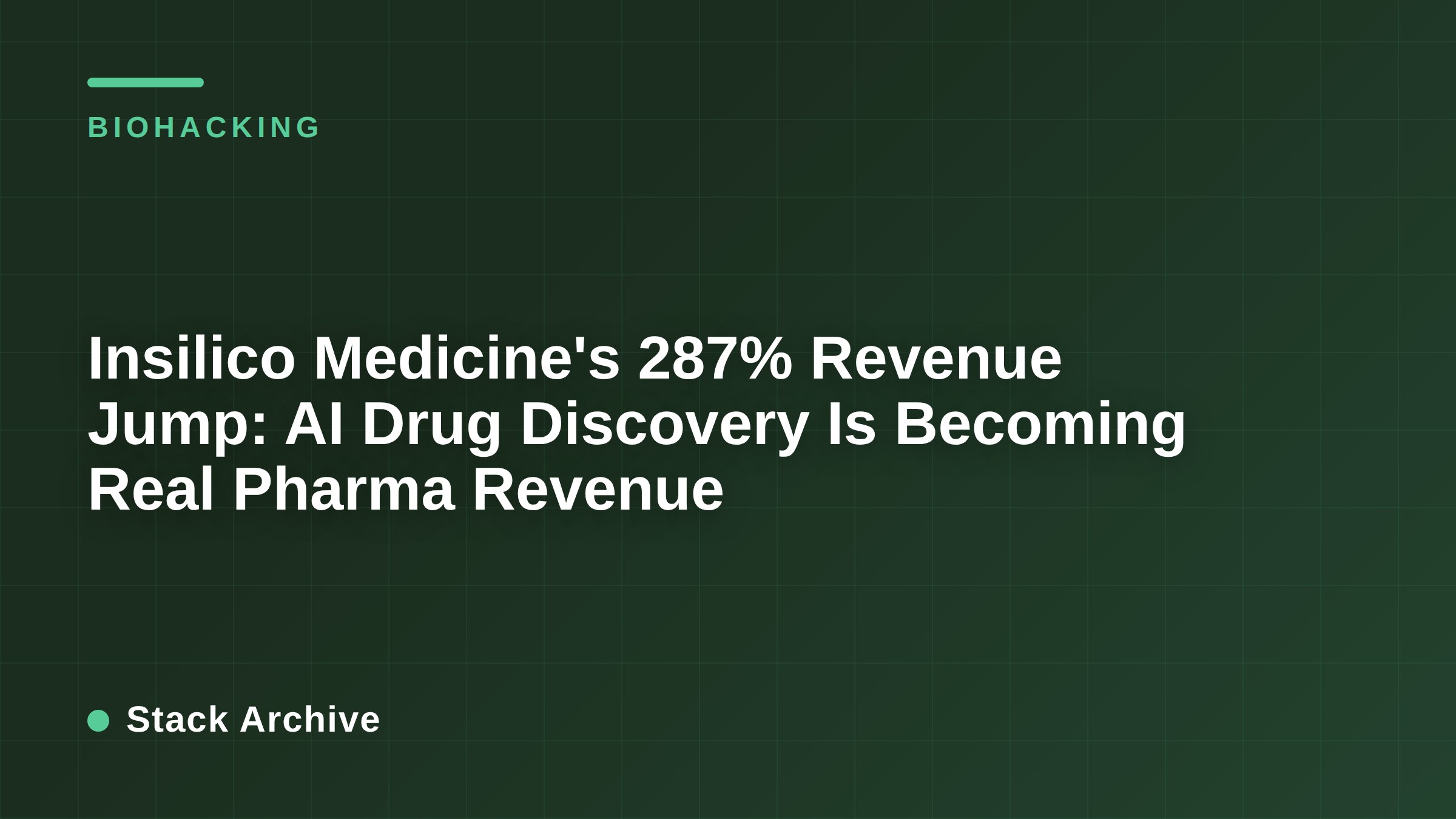 Insilico Medicine's 287% Revenue Jump: AI Drug Discovery Is Becoming Real Pharma Revenue