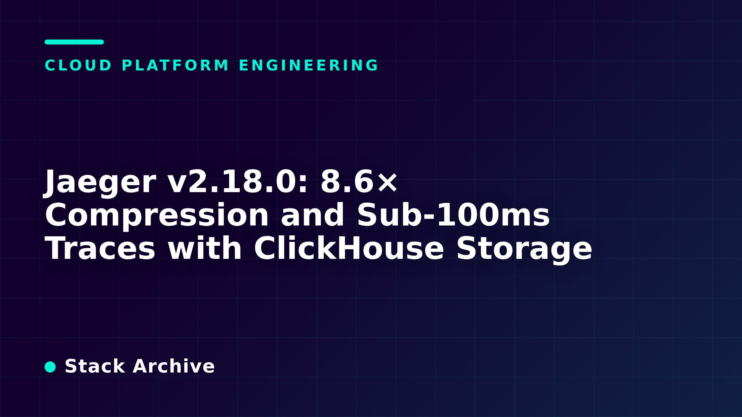 Jaeger v2.18.0: 8.6× Compression and Sub-100ms Traces with ClickHouse Storage