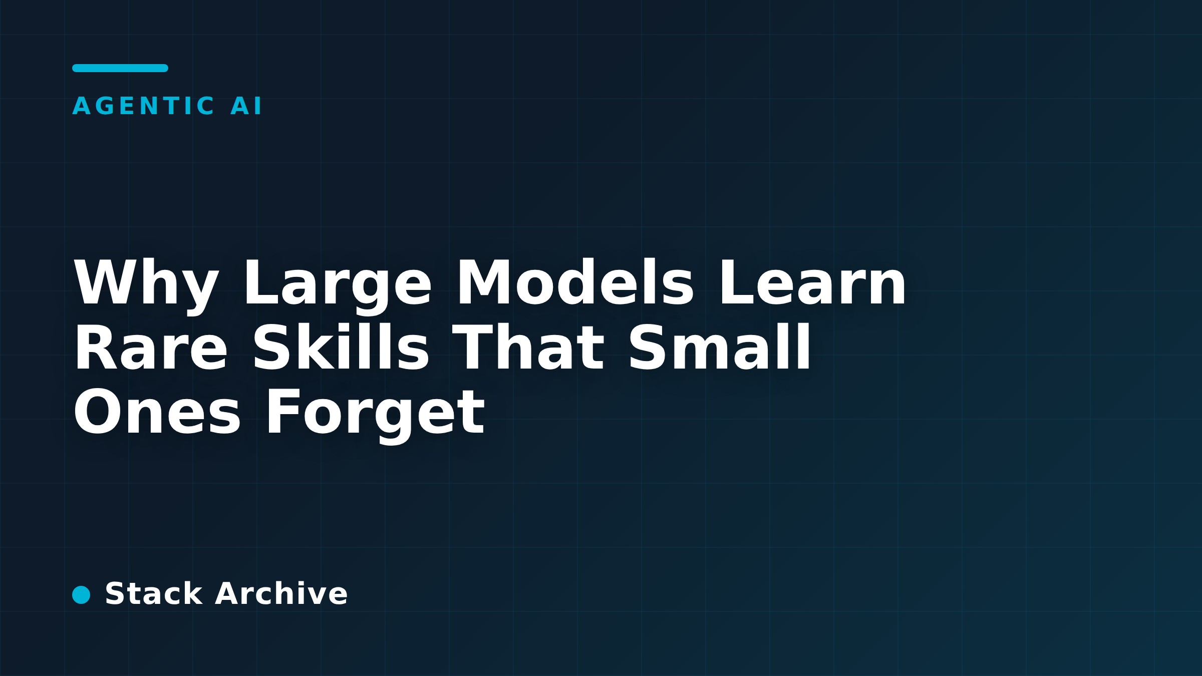 Why Large Models Learn Rare Skills That Small Ones Forget