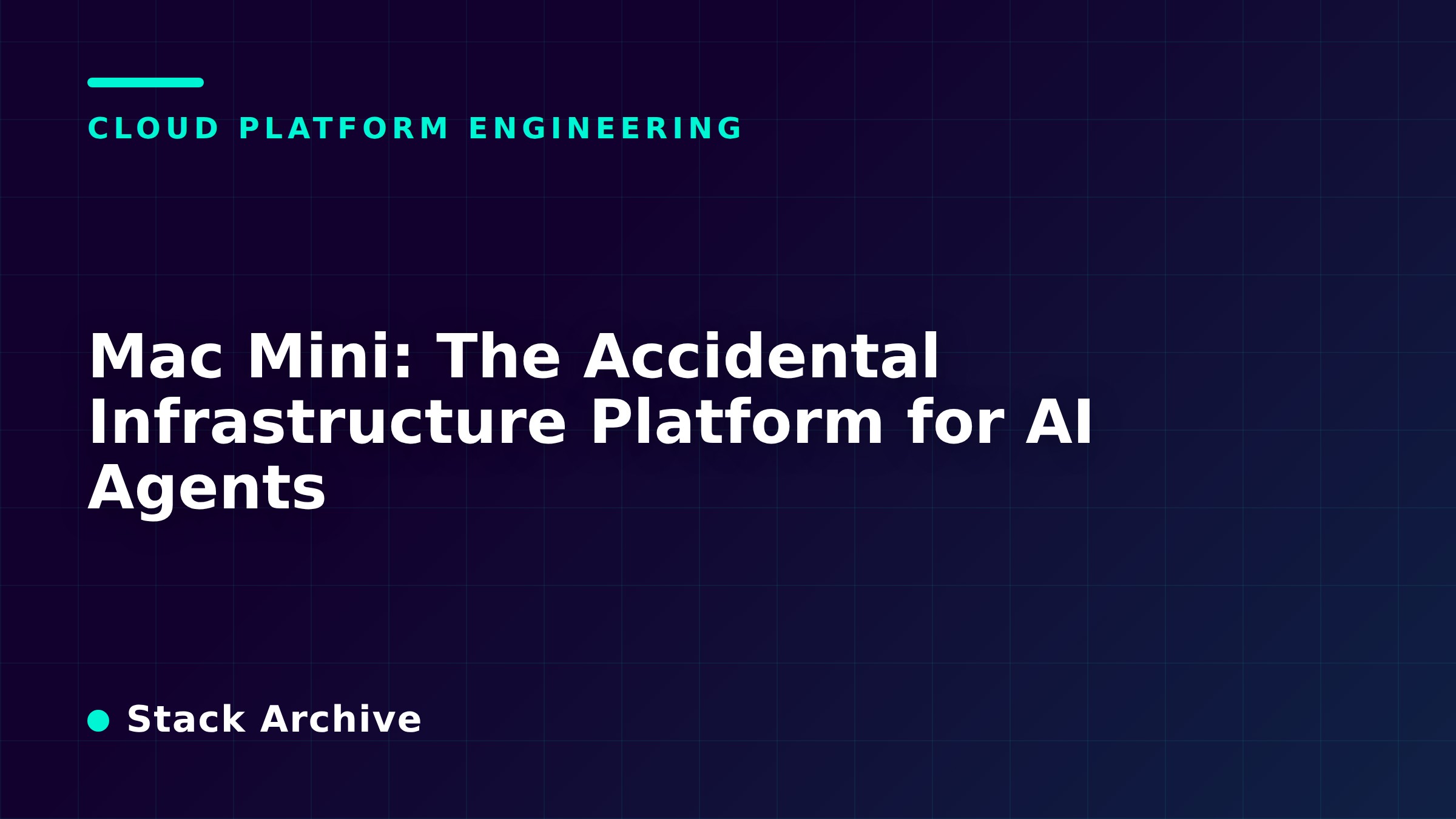 Mac Mini: The Accidental Infrastructure Platform for AI Agents