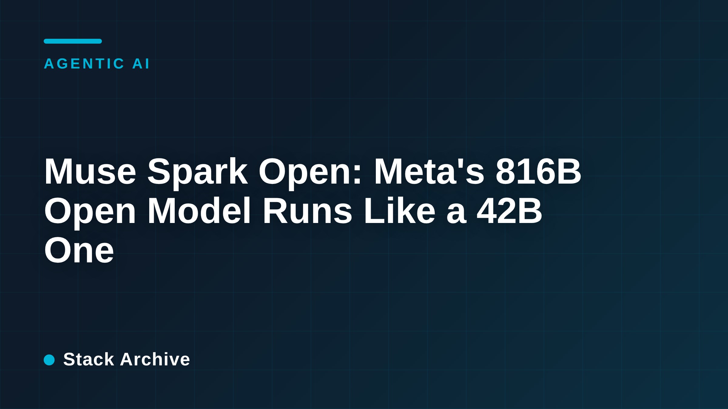 Muse Spark Open: Meta's 816B Open Model Runs Like a 42B One