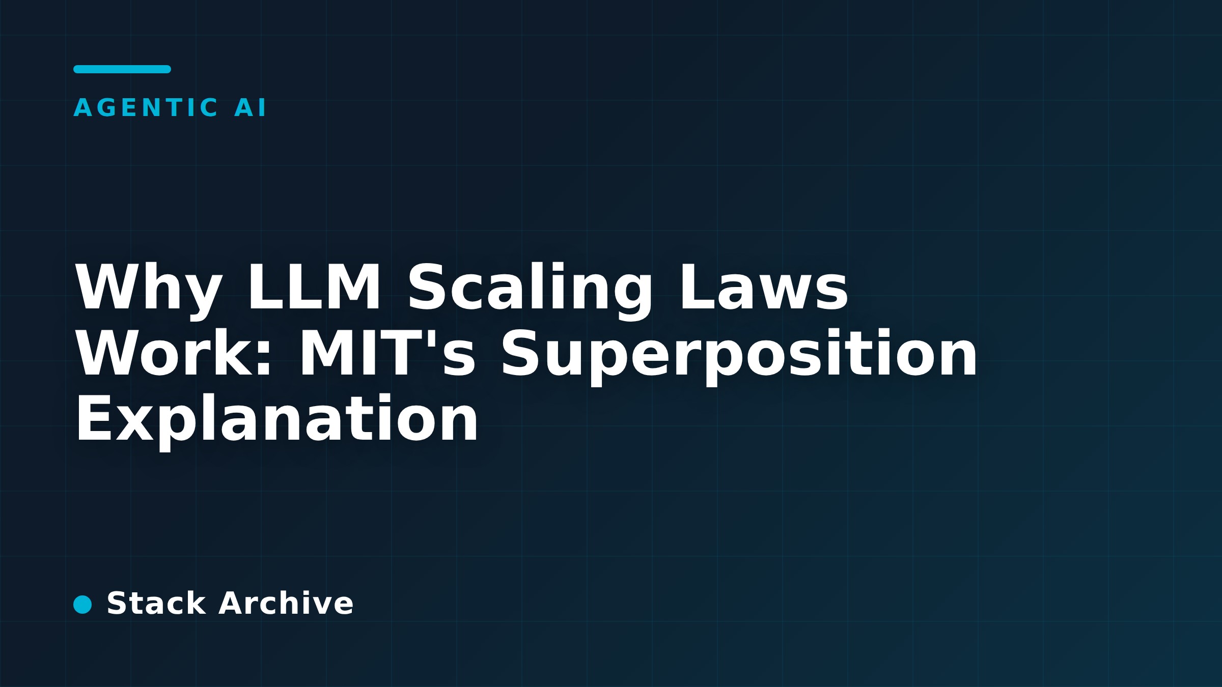 Why LLM Scaling Laws Work: MIT's Superposition Explanation