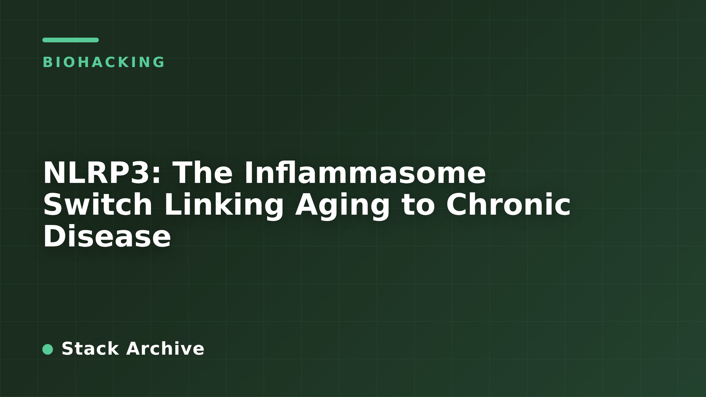 NLRP3: The Inflammasome Switch Linking Aging to Chronic Disease