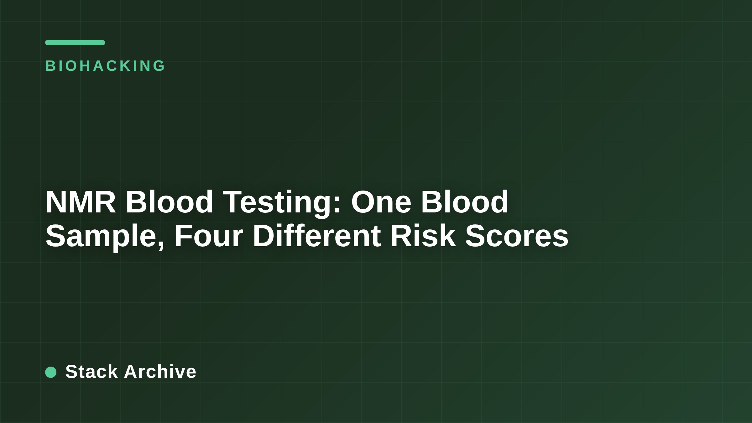 NMR Blood Testing: One Blood Sample, Four Different Risk Scores