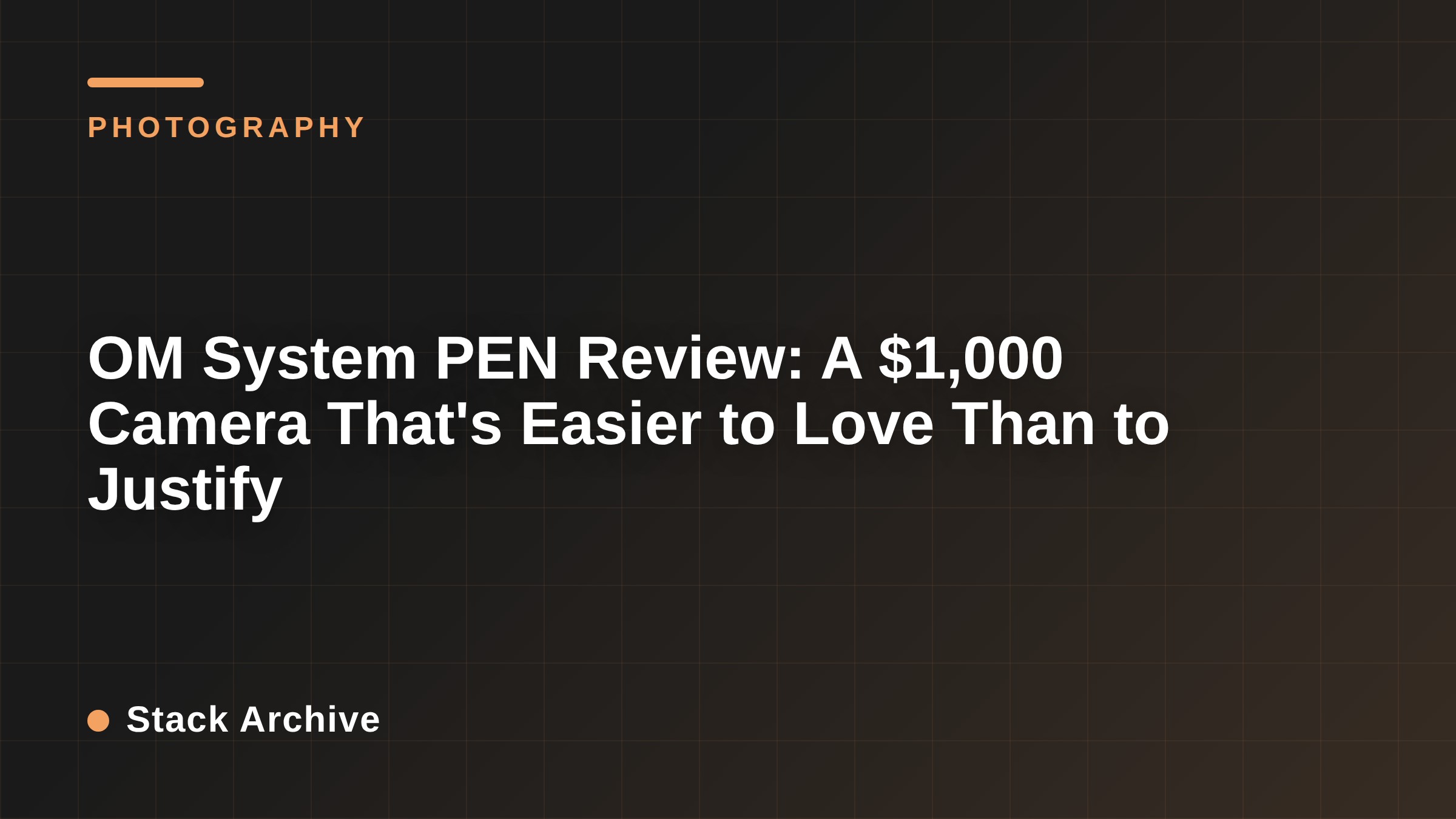 OM System PEN Review: A $1,000 Camera That's Easier to Love Than to Justify