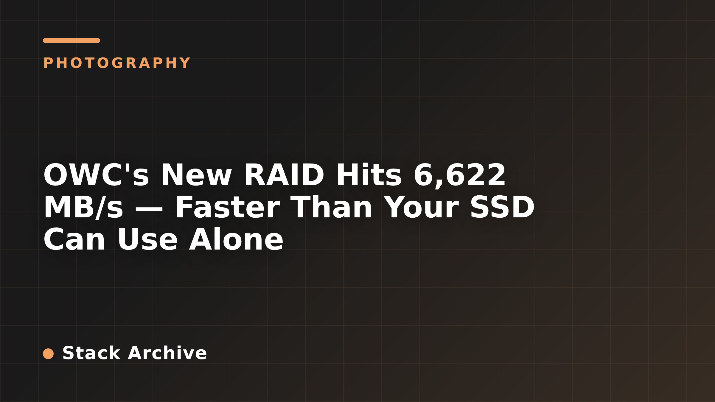 OWC's New RAID Hits 6,622 MB/s — Faster Than Your SSD Can Use Alone