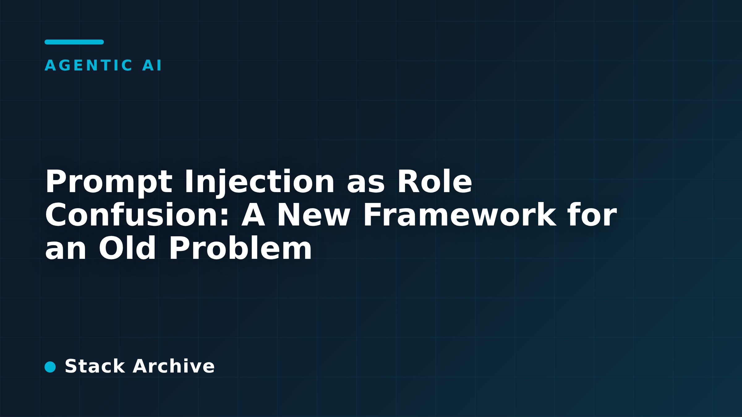 Prompt Injection as Role Confusion: A New Framework for an Old Problem