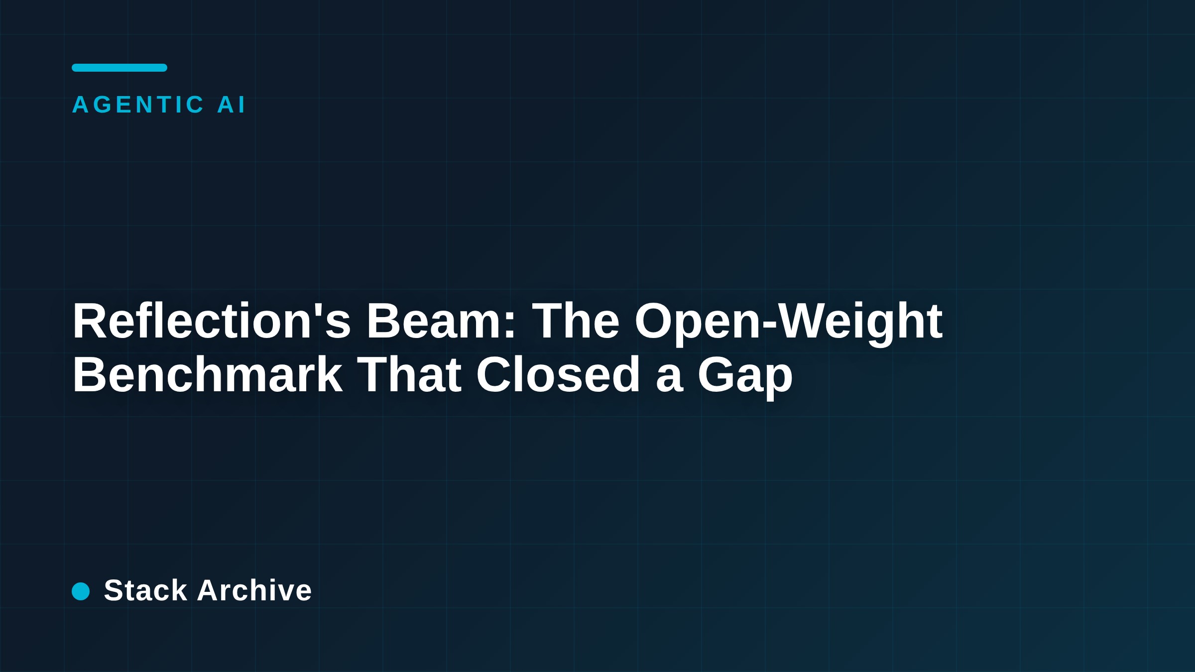Reflection's Beam: The Open-Weight Benchmark That Closed a Gap