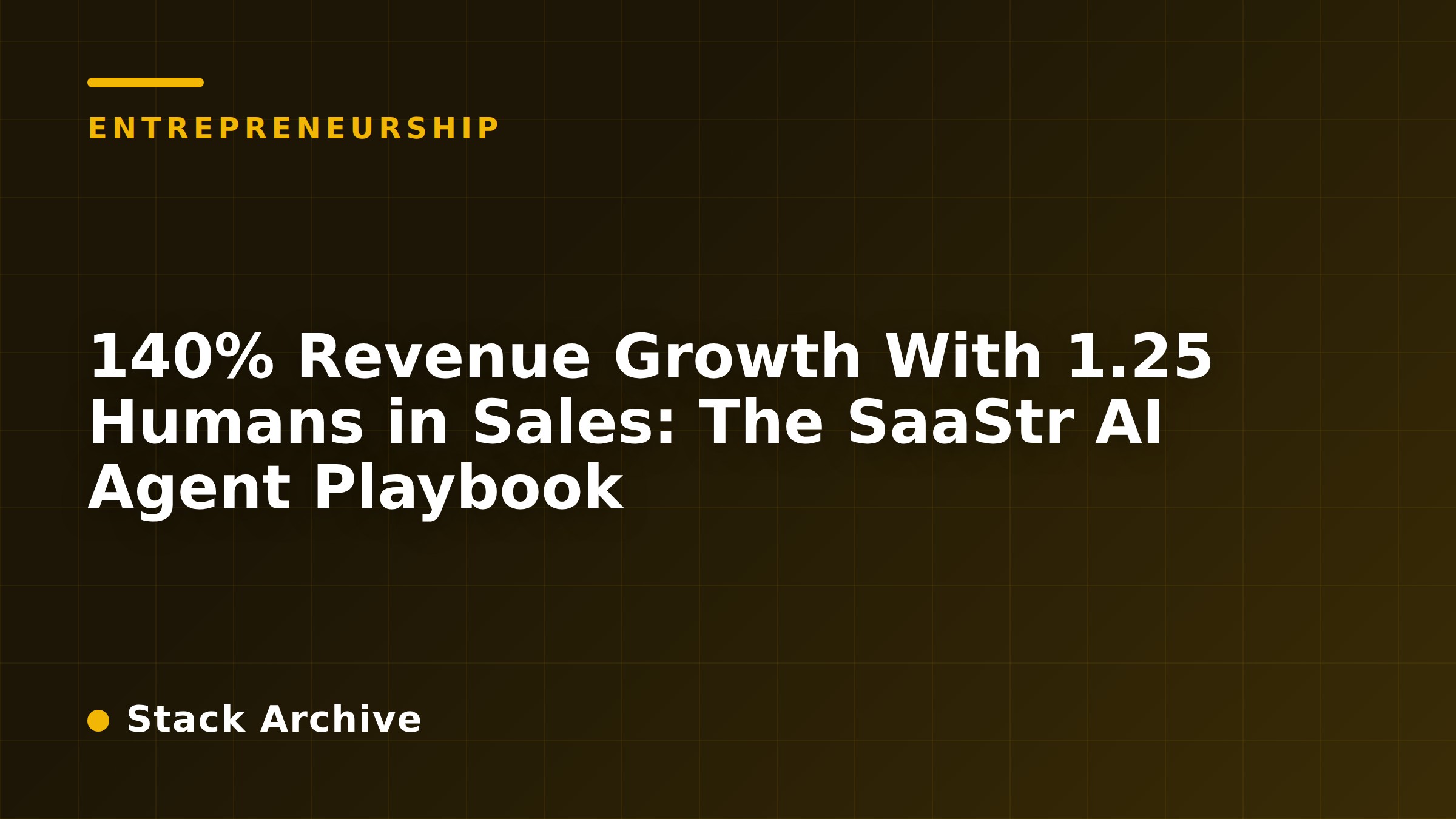 140% Revenue Growth With 1.25 Humans in Sales: The SaaStr AI Agent Playbook