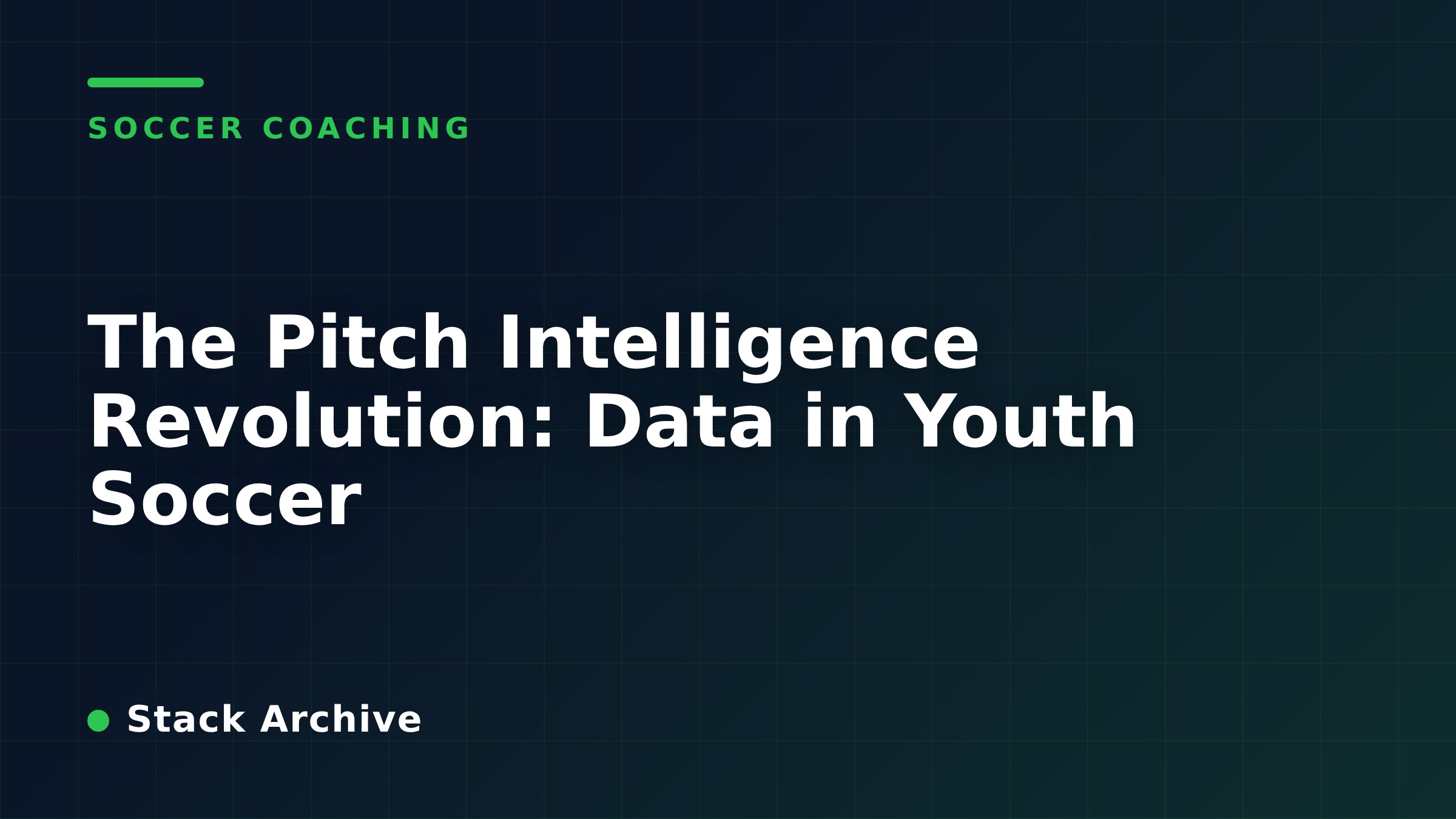 The Pitch Intelligence Revolution: Data in Youth Soccer