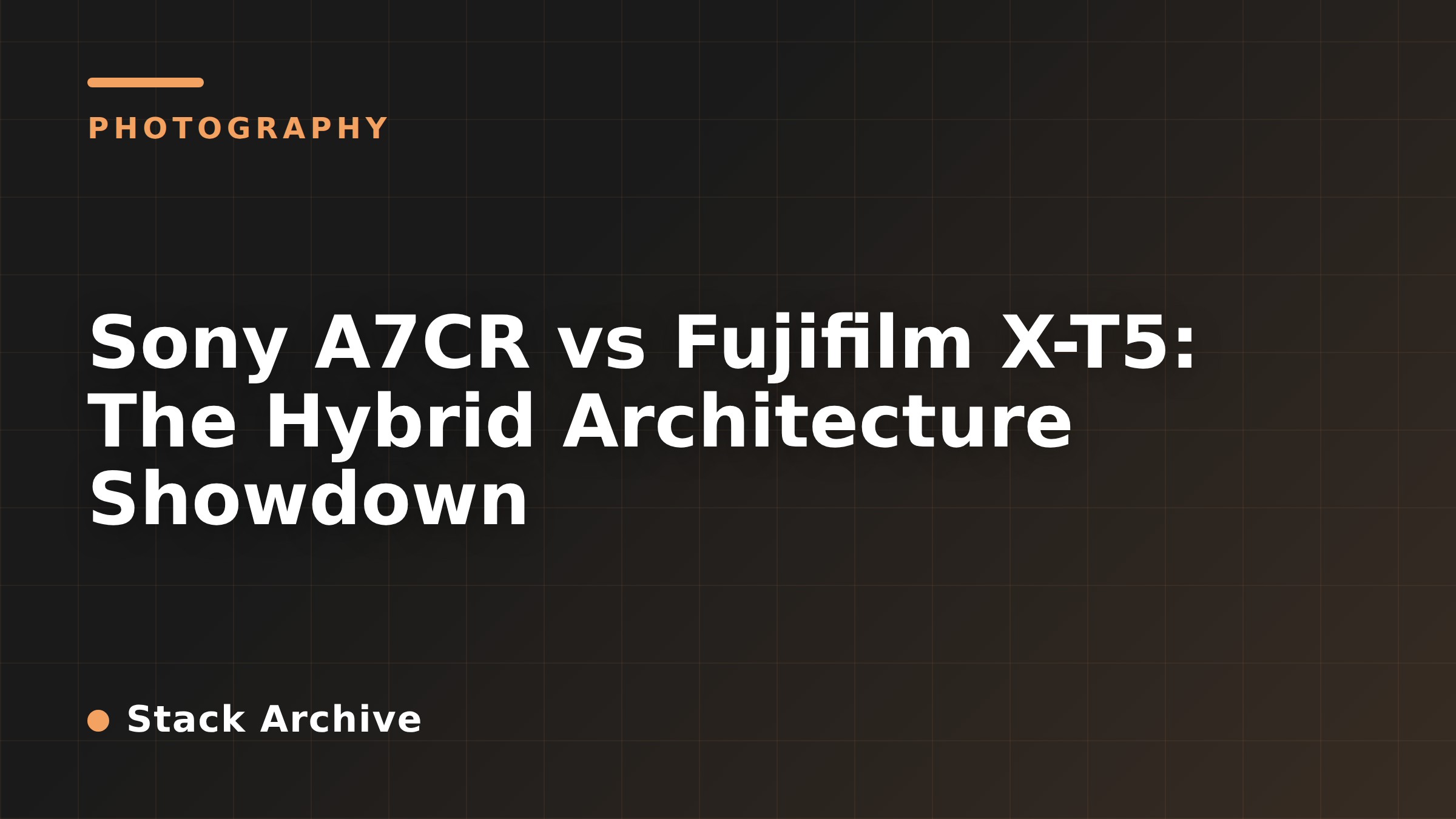 Sony A7CR vs Fujifilm X-T5: The Hybrid Architecture Showdown