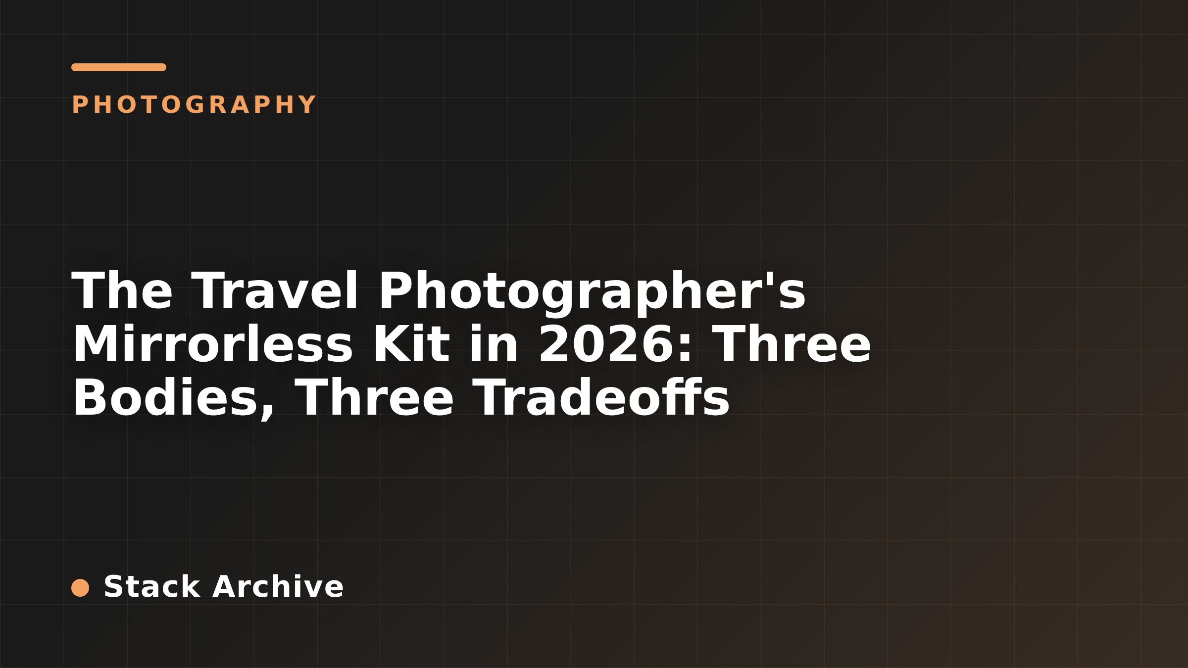 The Travel Photographer's Mirrorless Kit in 2026: Three Bodies, Three Tradeoffs