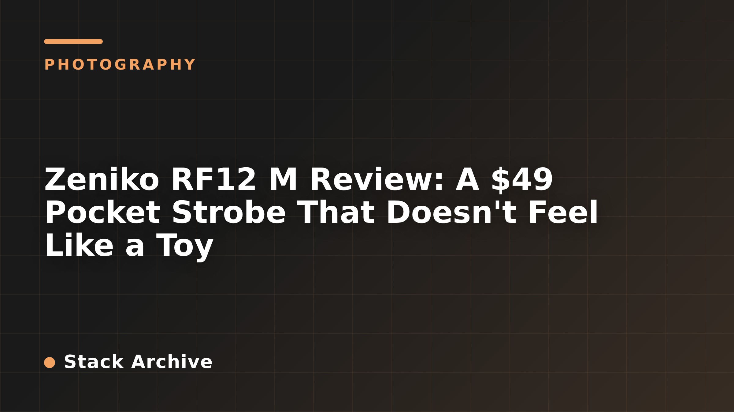 Zeniko RF12 M Review: A $49 Pocket Strobe That Doesn't Feel Like a Toy